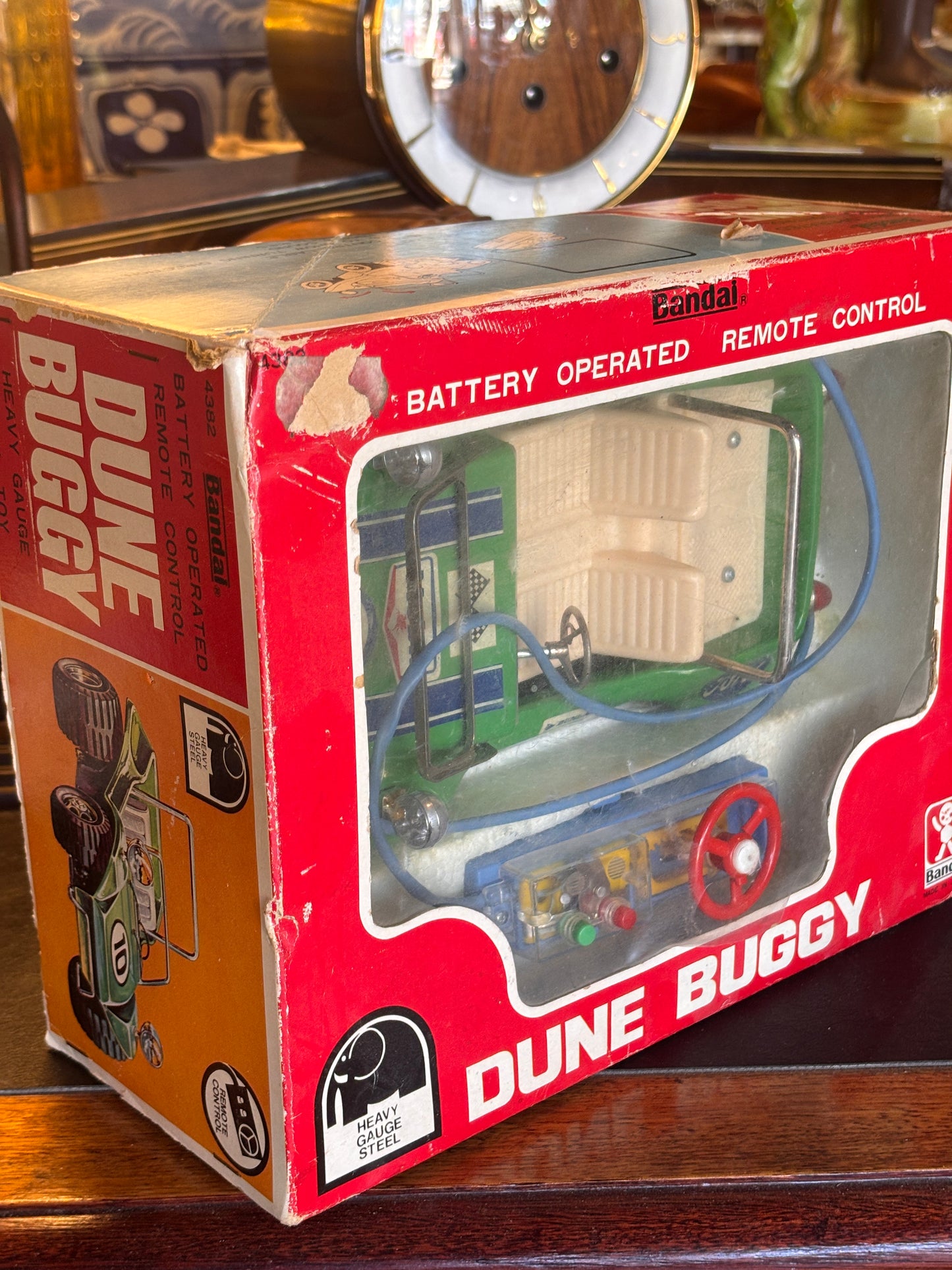 Vintage 1970s Bandai Dune Buggy Remote Control Car – Battery Operated – Made in Japan – Boxed Steel Toy – Untested