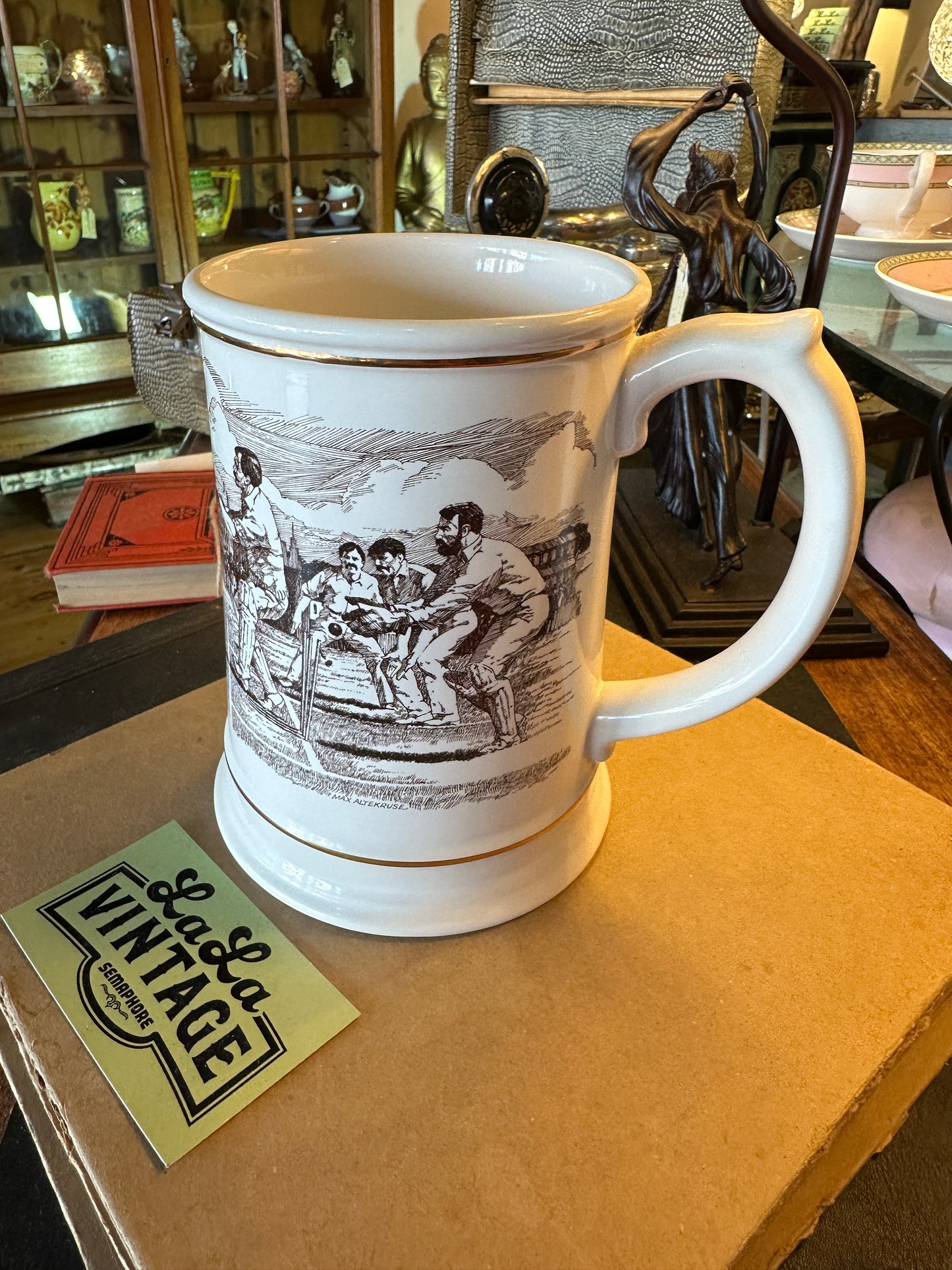 “The Ashes”, Franklin Porcelain Centenary Tankard 1882-1982