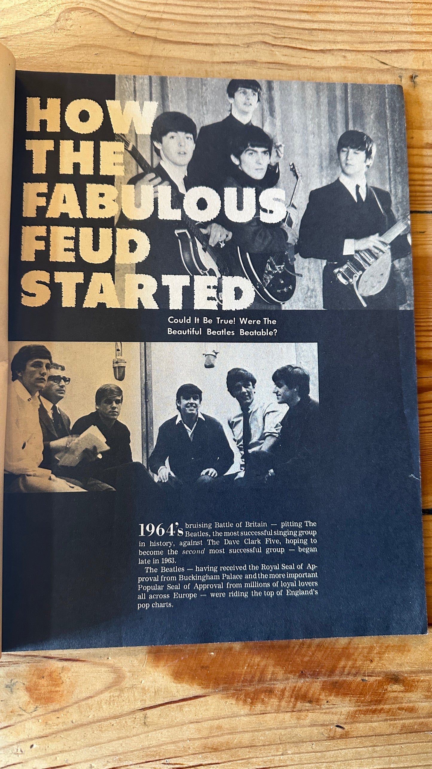 Vintage 1964 The Beatles Meet The Dave Clark Five Magazine | Rare 60s Memorabilia