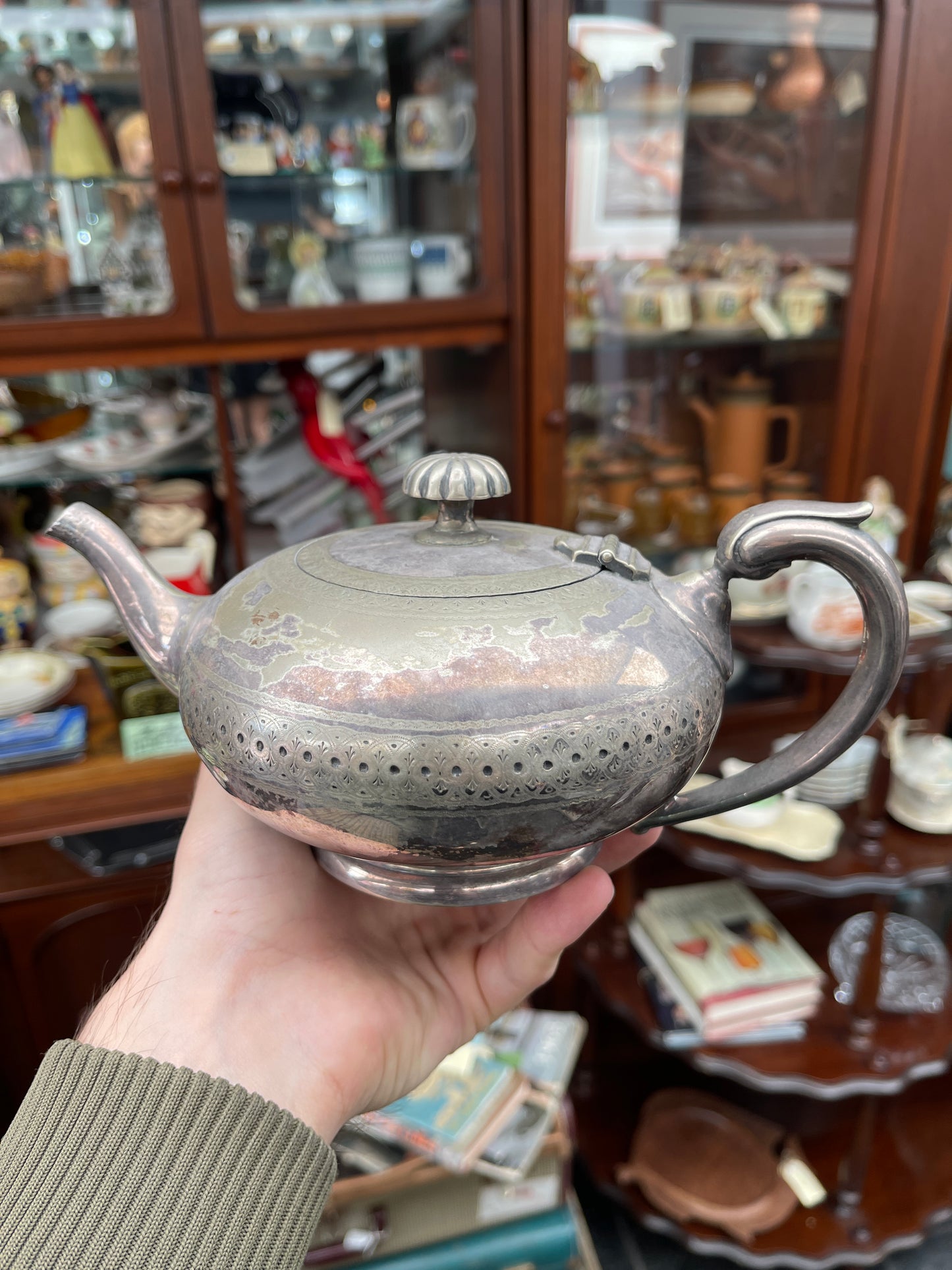 Antique c.1900s Elkington & Co. Silver Plated Teapot