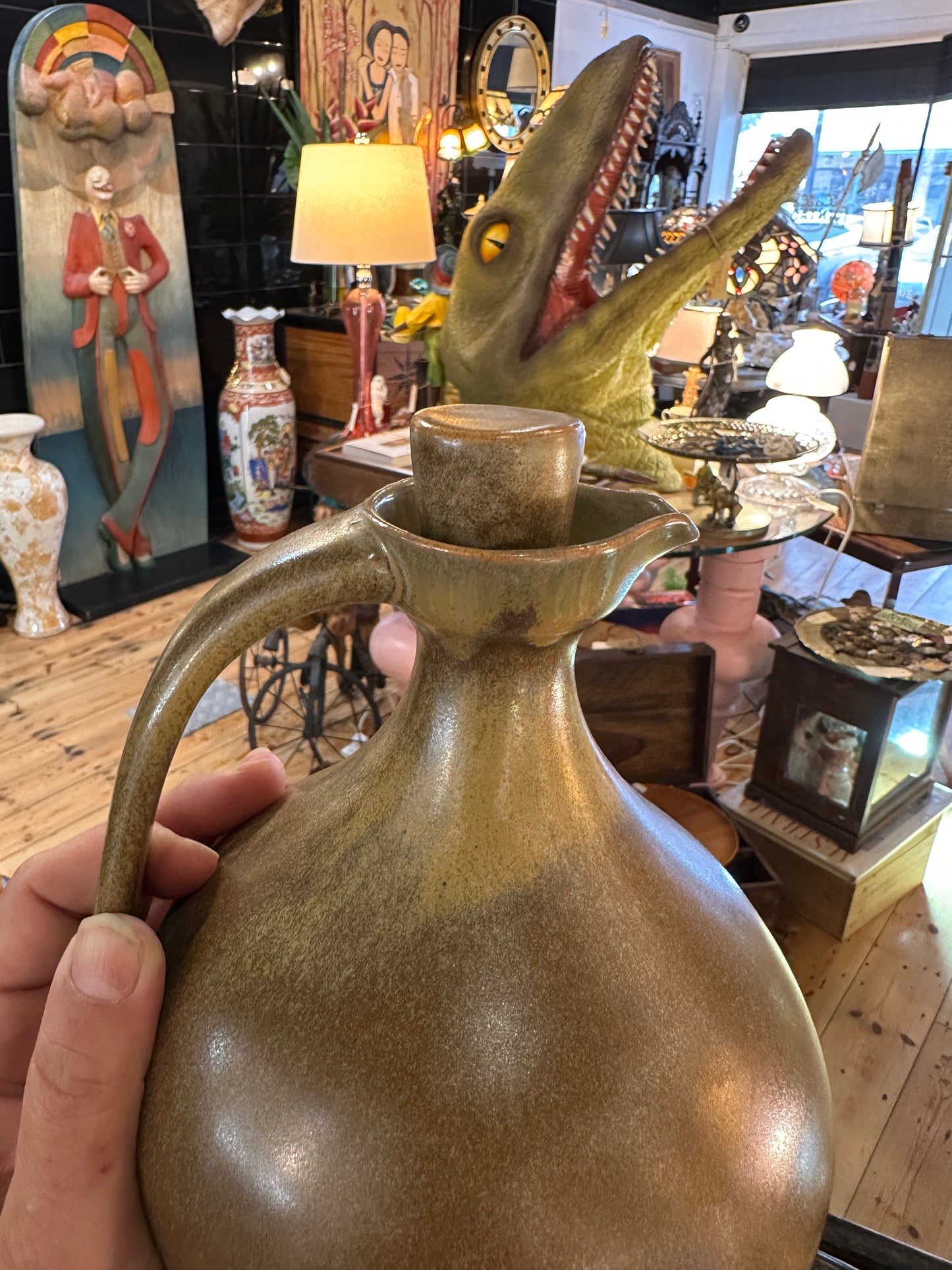 Vintage stoneware jug from Temuka Pottery, NZ