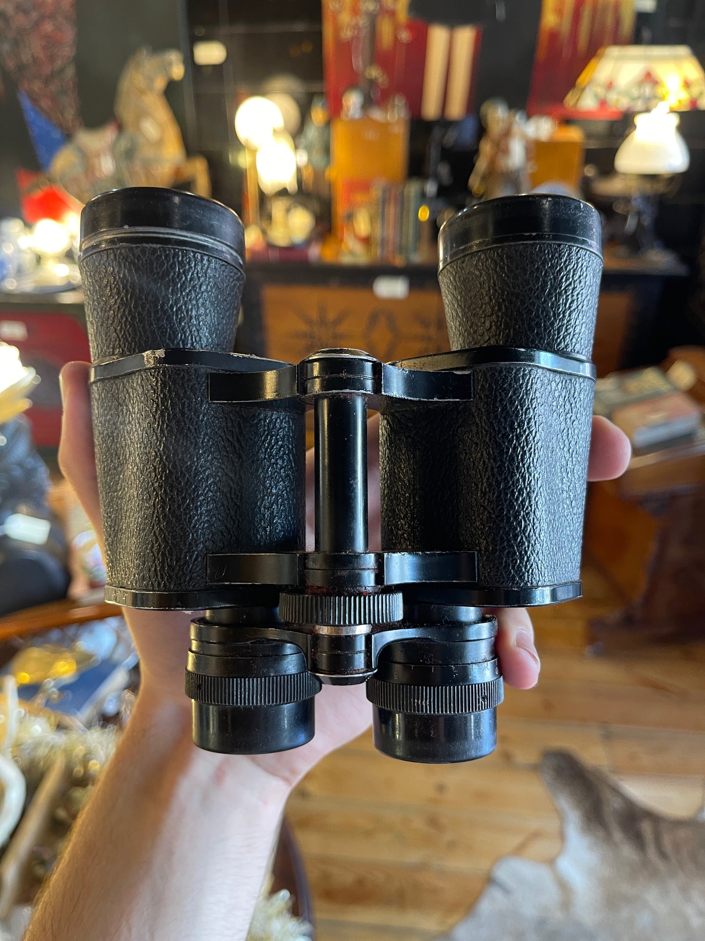 Vintage Ancron Coated Lens Binoculars 7x35 Field 6° No. 93572 with Case & Lens Caps - Circa 1950