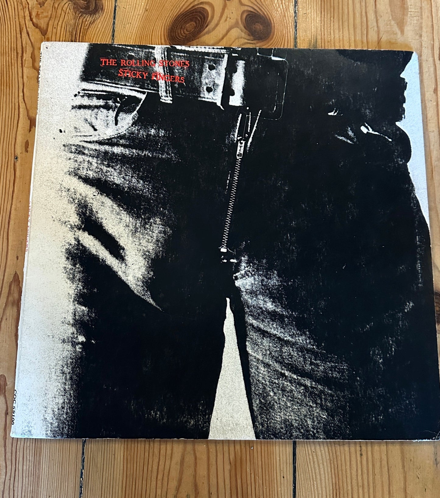 Rolling Stones vinyl “Sticky Fingers”featuring the iconic Andy Warhol design
