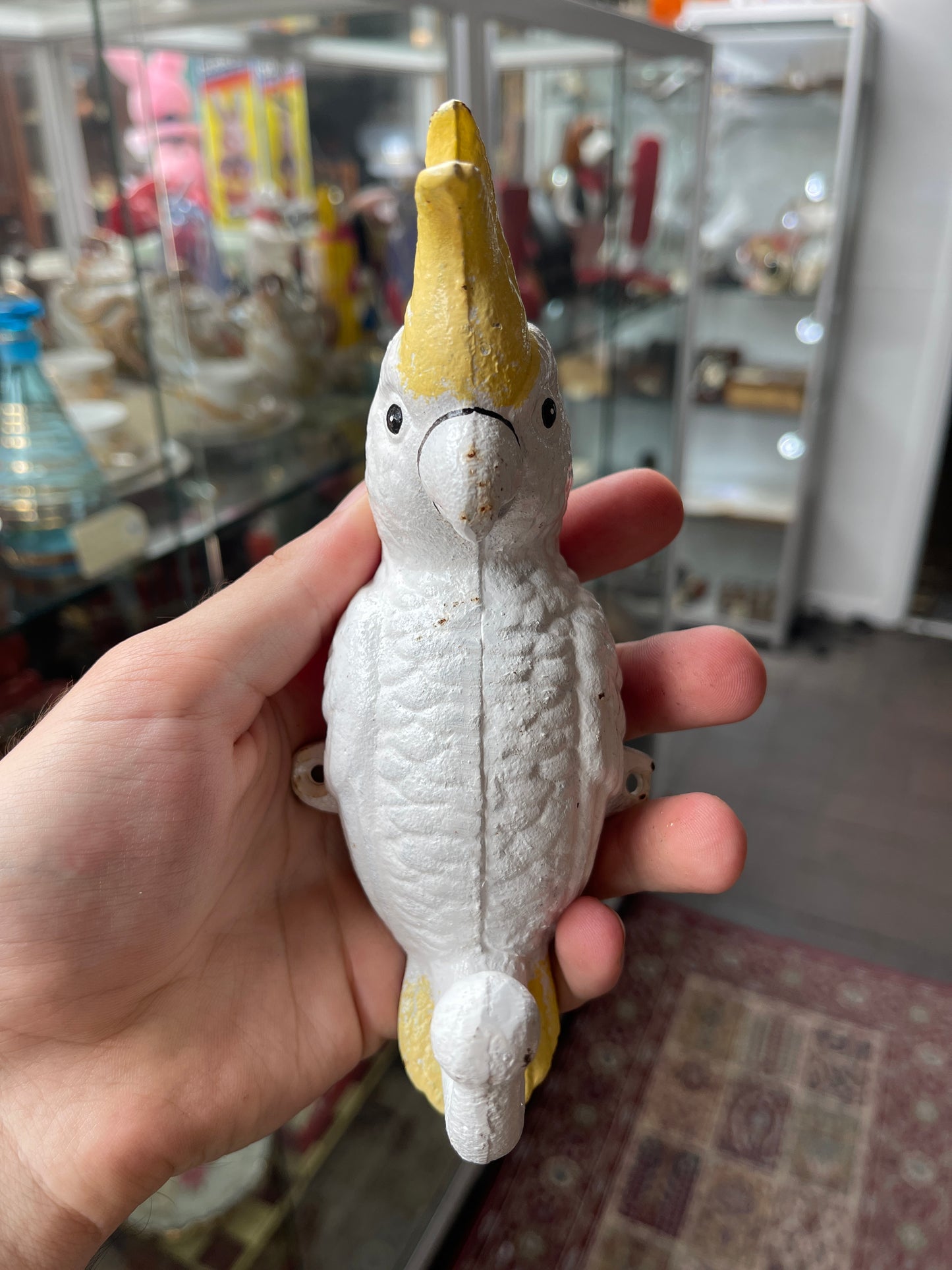 Cast Iron Sulphur-Crested Cockatoo Wall Hook – Priced Each (Many Available)