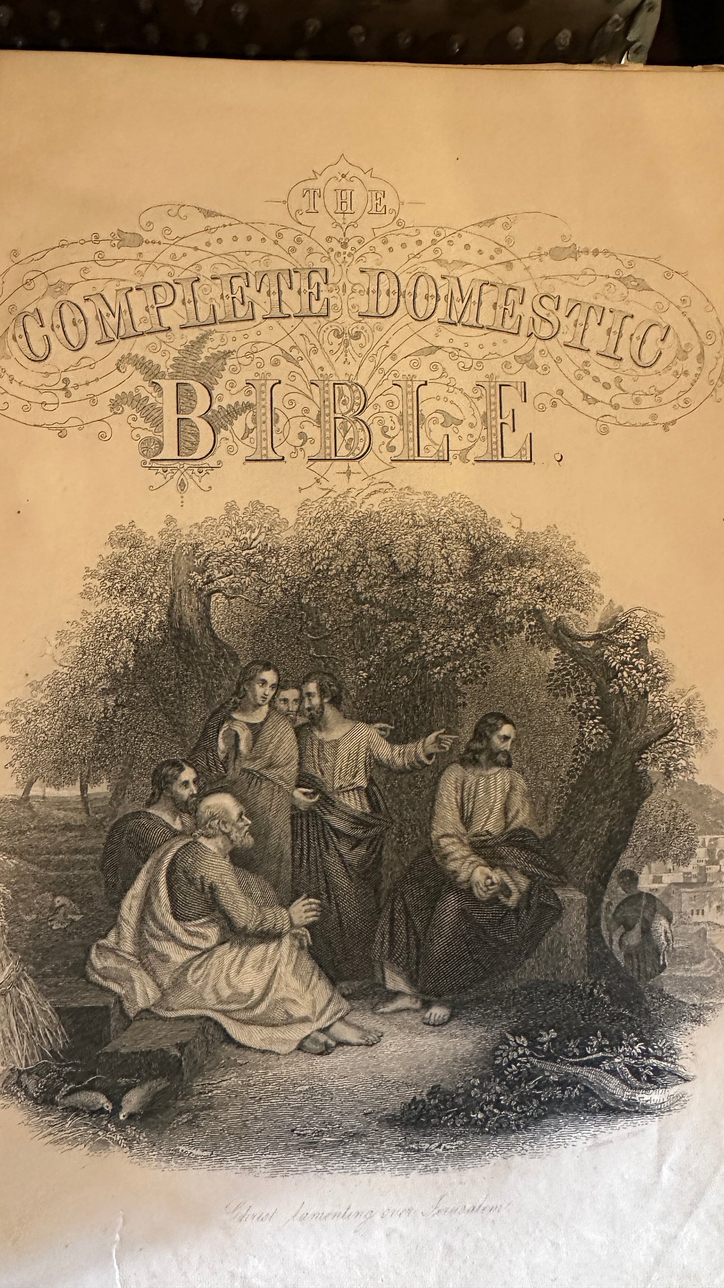 Antique Victorian Leather bound Holy Bible published by Hubbard Bros in Philadelphia.