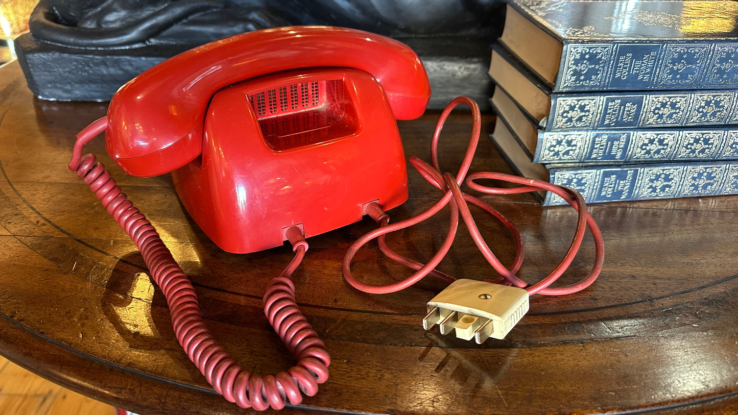 Vintage Red Rotary Phone, 1974