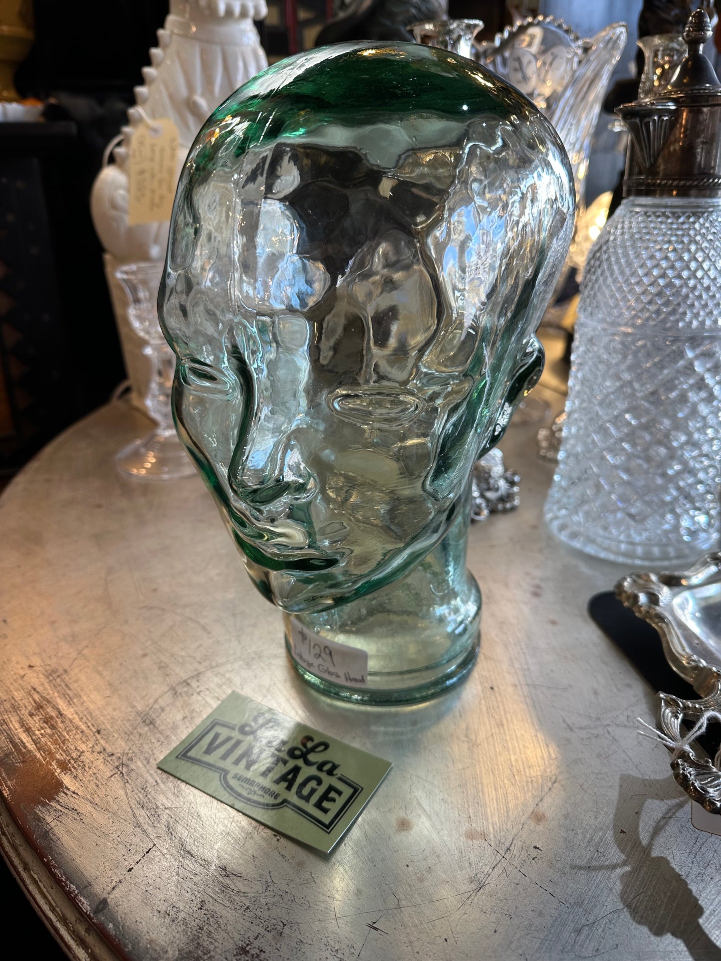 Vintage Glass Head, 29cm