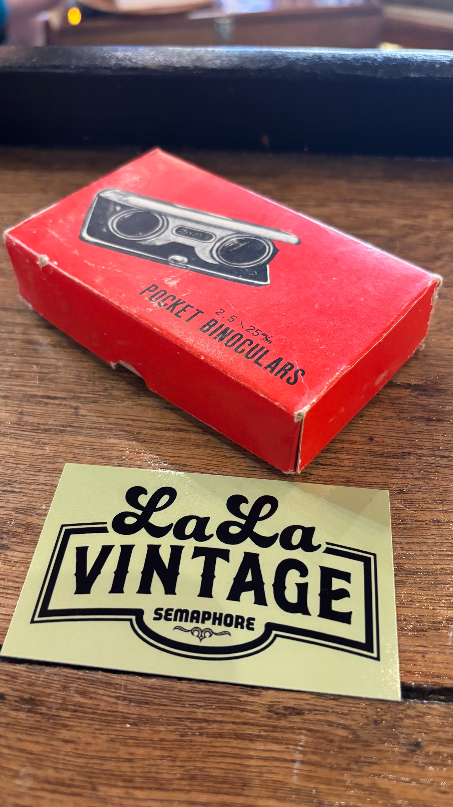 Vintage Japanese Pocket Binoculars – 2.5x25 Sport Glass with Original Box