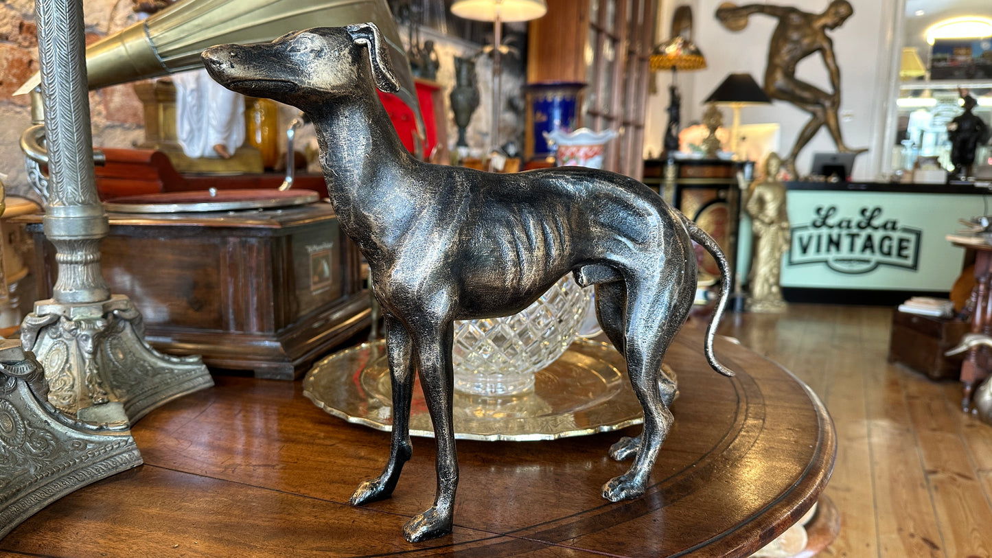 Cast iron Greyhound or Whippet Dog Statues with Bronze finish, Sold Separately