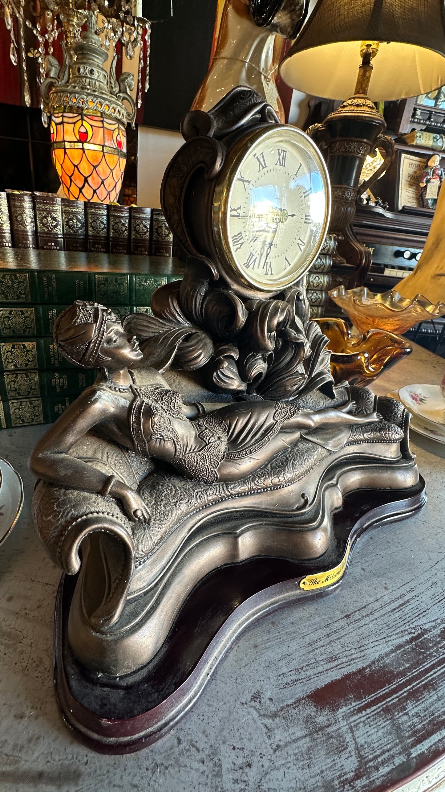 Beautiful Art Deco Style Flapper Lady Mantle Clock – The Milano Collection