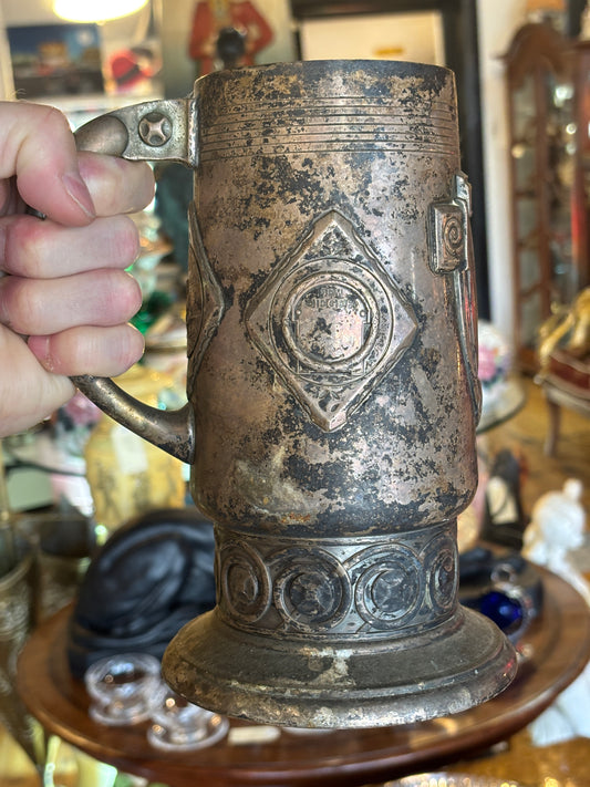 Antique German Trophy Tankard – "Dem Sieger" – Vintage Presentation Cup