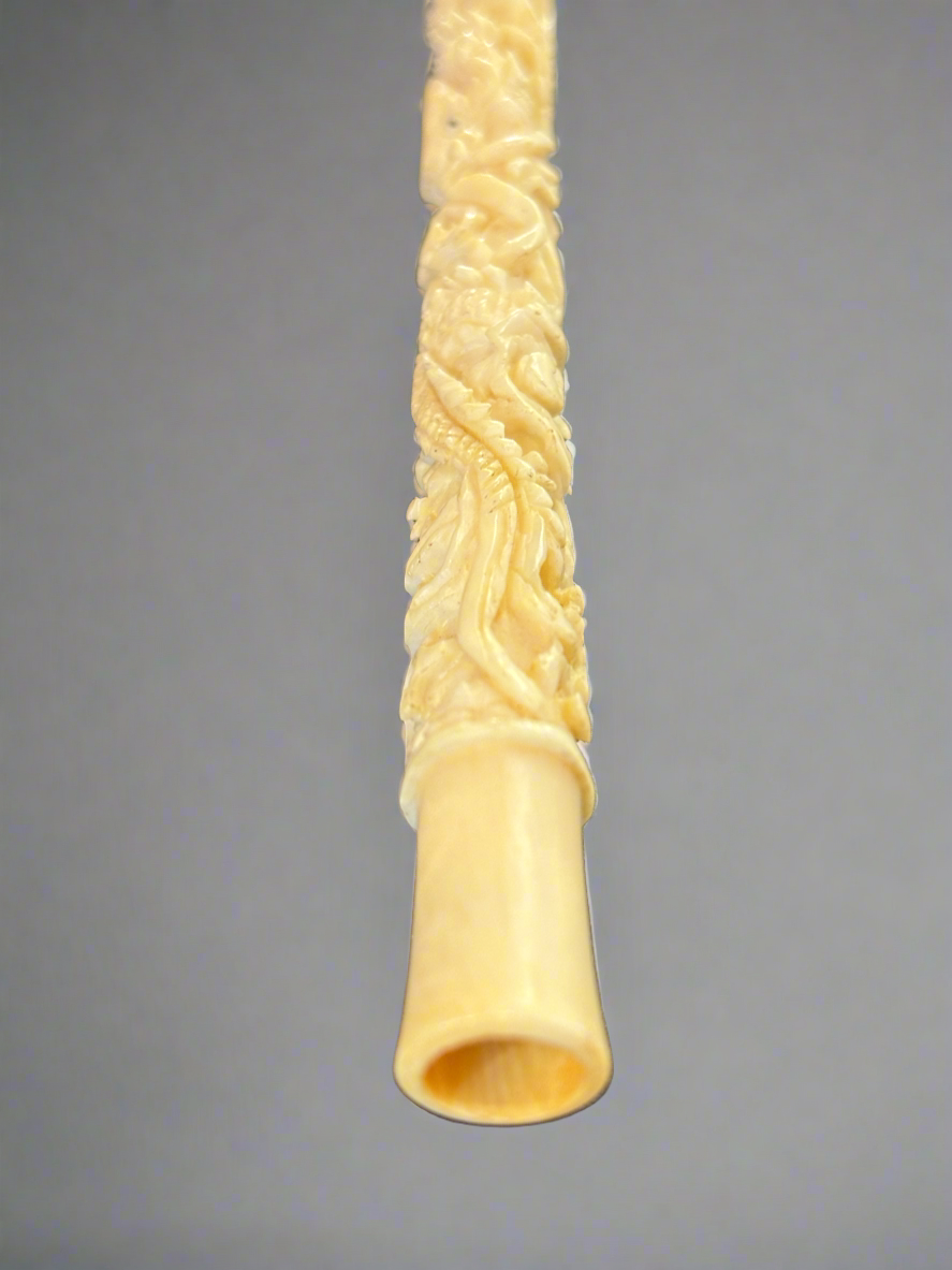 Antique Chinese Carved Ivory Cigarette Holder