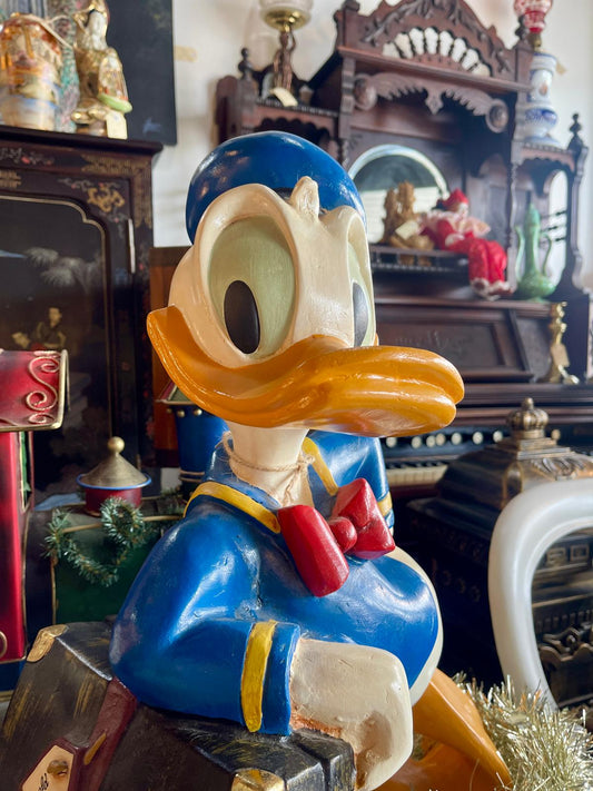 STOLEN!! Extremely Rare Vintage 1990s “Donald Duck Goes on a Trip” Statue – Disney Collectable