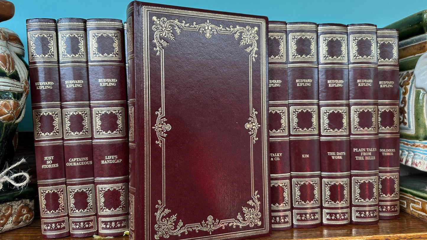 Complete 12-volume set of Rudyard Kipling's collected works by Heron Books, London