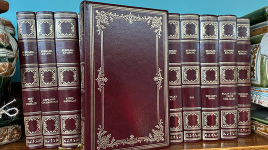 Complete 12-volume set of Rudyard Kipling's collected works by Heron Books, London