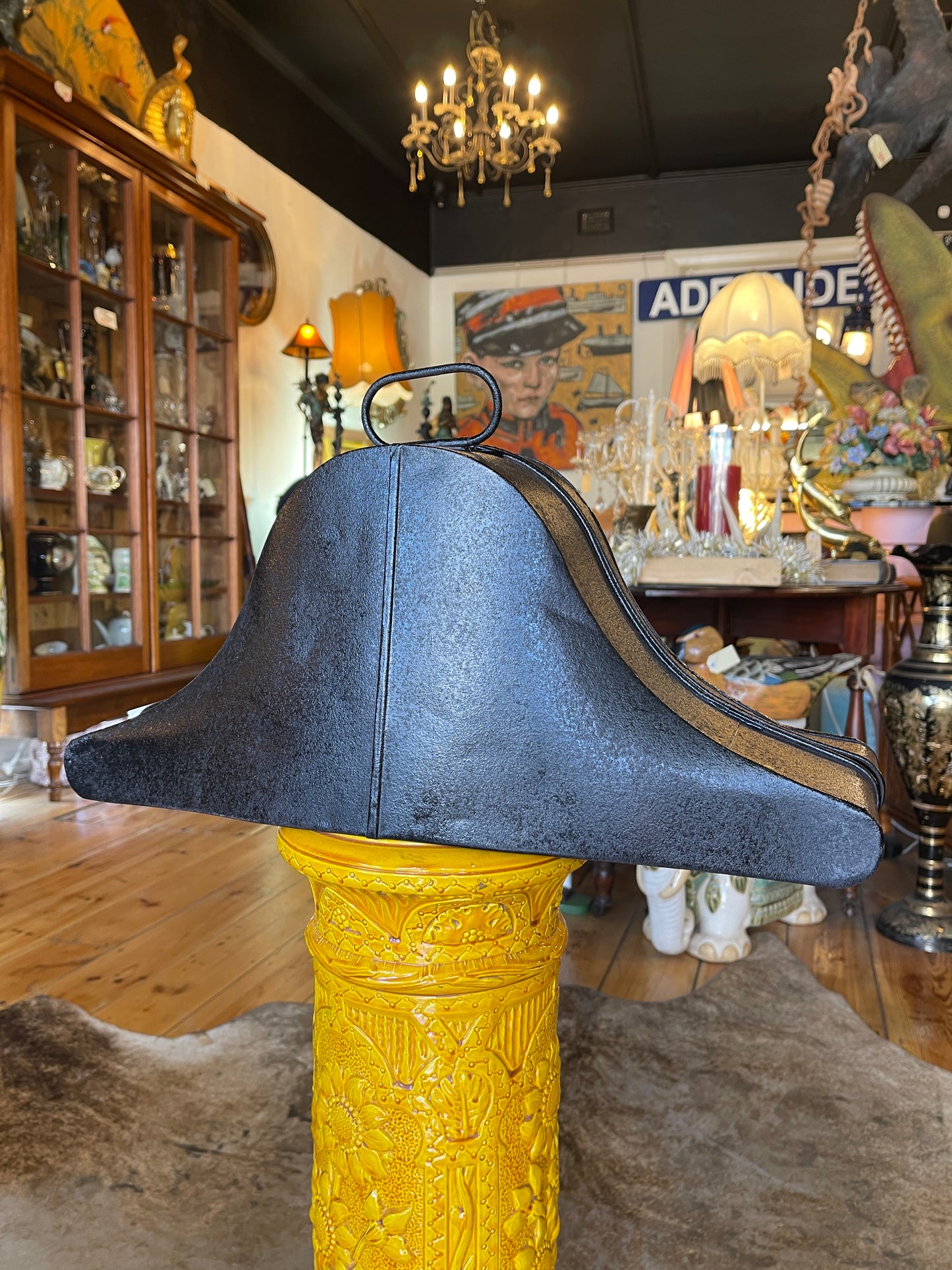 Early Australian Navy Bicorn Hat c.1860–1900 & Original Case – E. Cutler Military Tailor London