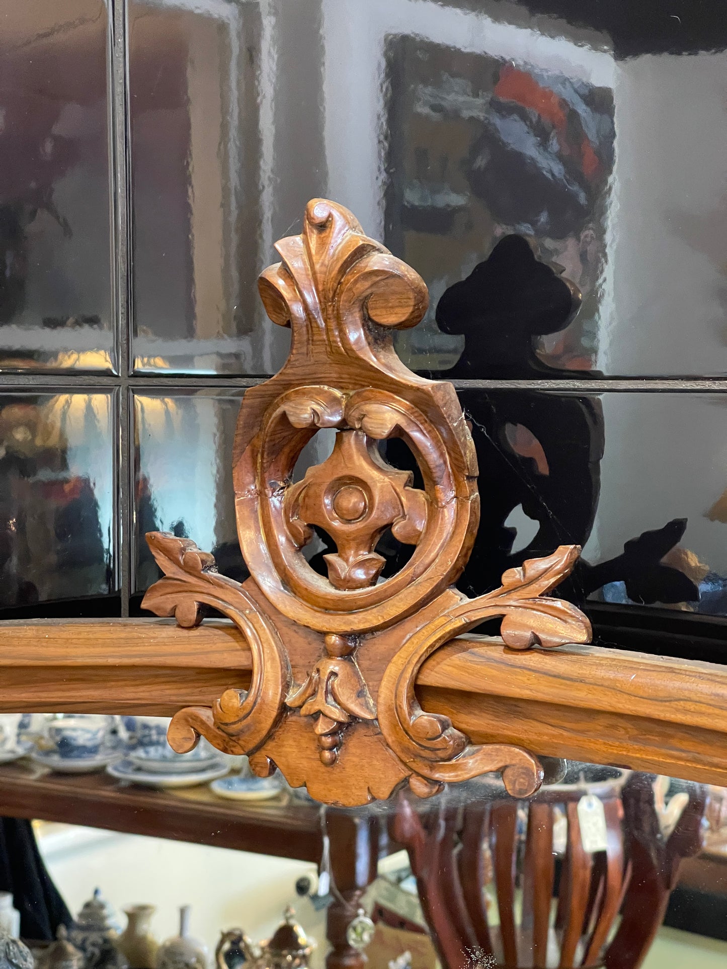 Exquisite Victorian Walnut Inlaid Credenza