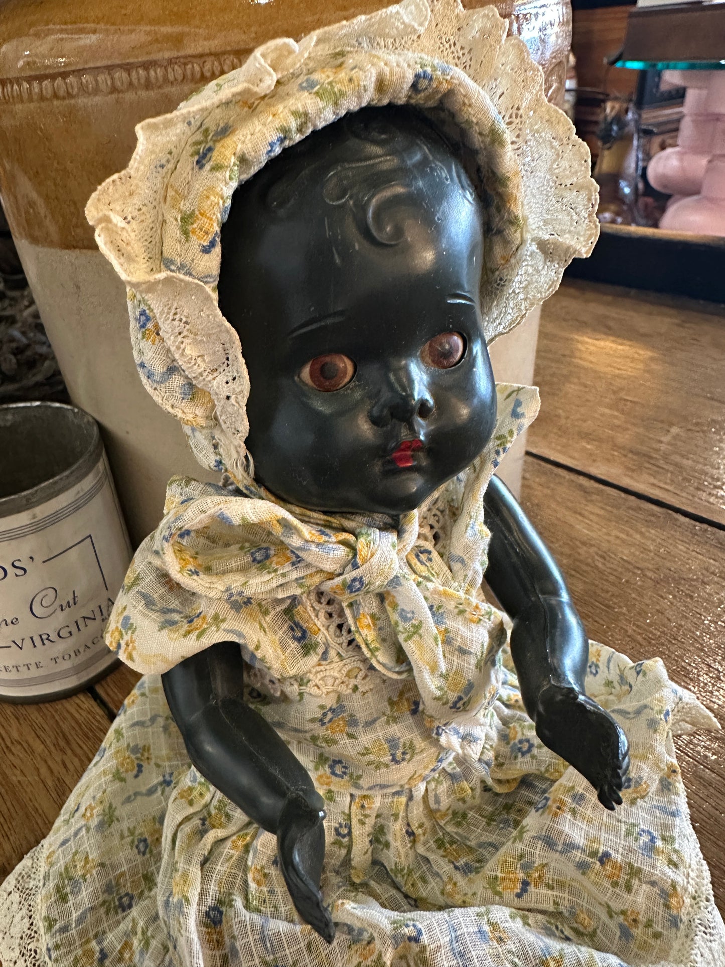 Antique Black Baby Doll, circa 1950s.