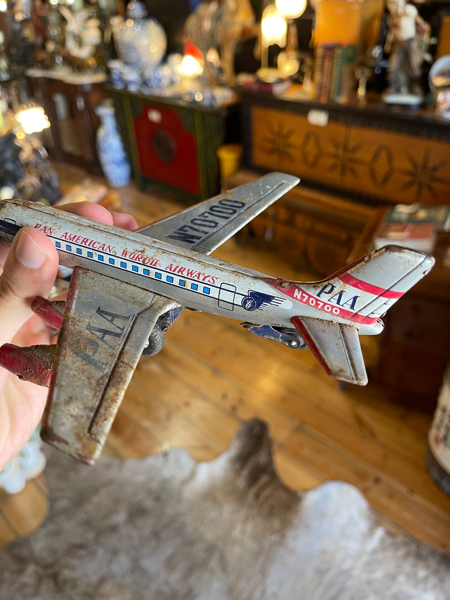 1960s Vintage Tin Toy Plane PAA N70700 – Pan American World Airways – Made in Japan