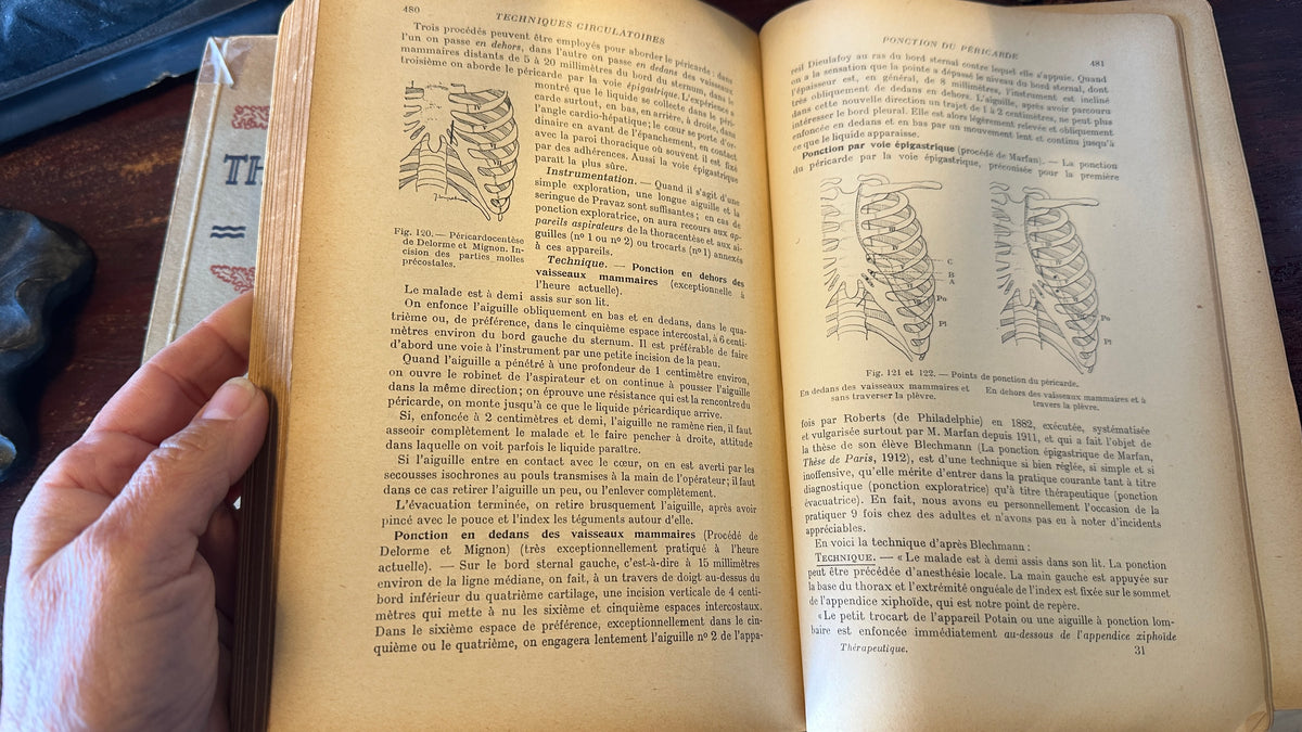 Antique 1920s French Medical Books - Thérapeutique Clinique by Dr. A. Martinet (Vols 1 & 2 Complete Set)