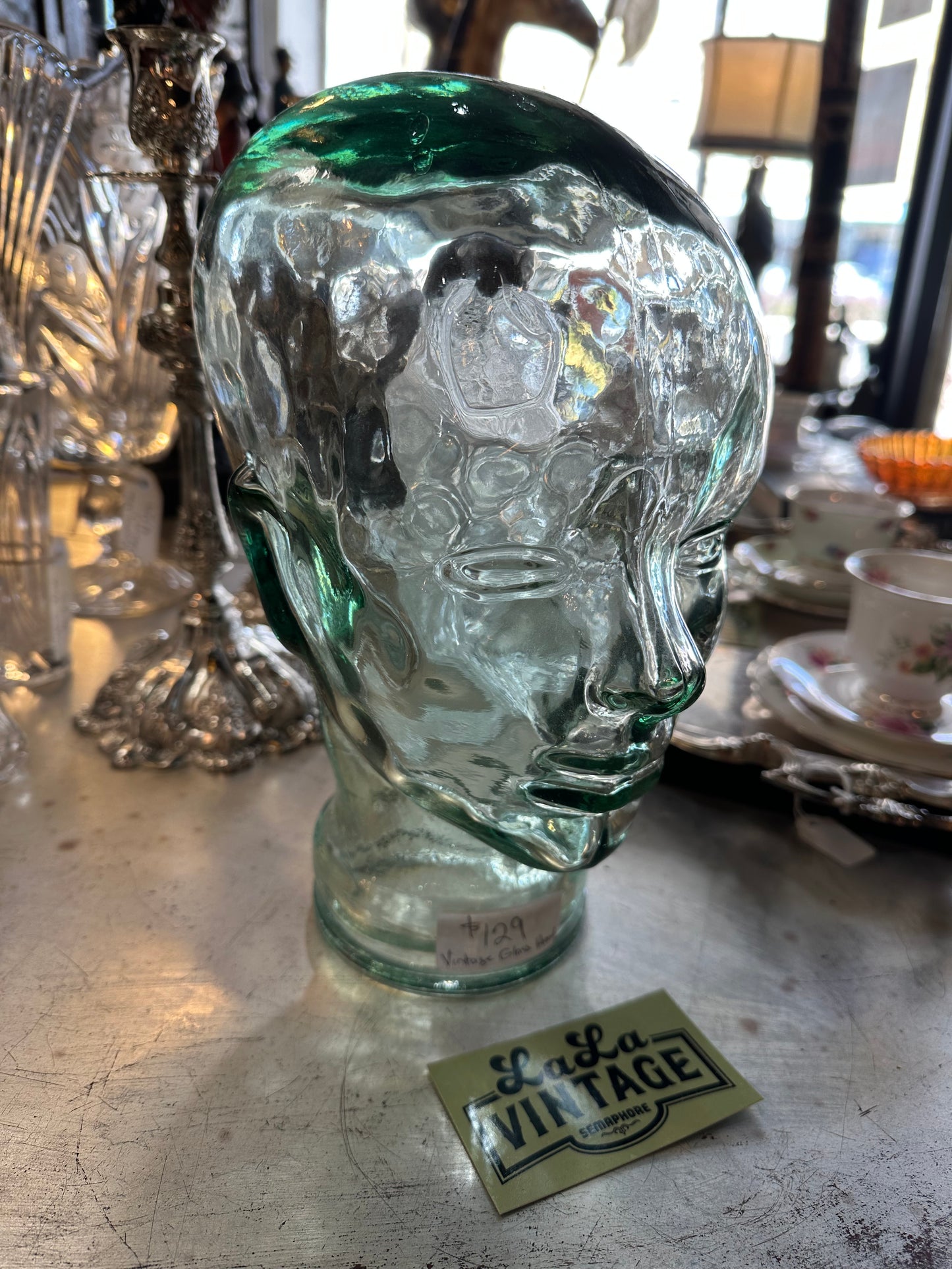 Vintage Glass Head, 29cm