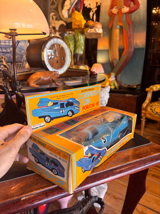 Vintage Radio Shack Battery Powered Computer Car Porsche 917 – Made in Hong Kong – Boxed 1970s