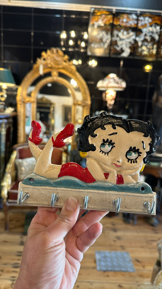 Betty Boop Key Rack, Cast Iron