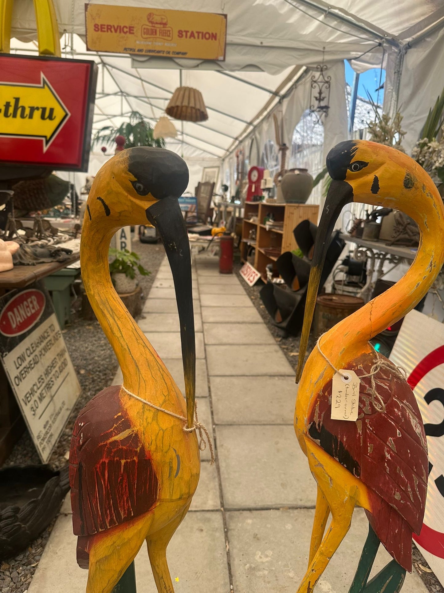 Bird statue (Timber-carved) Sold Separately