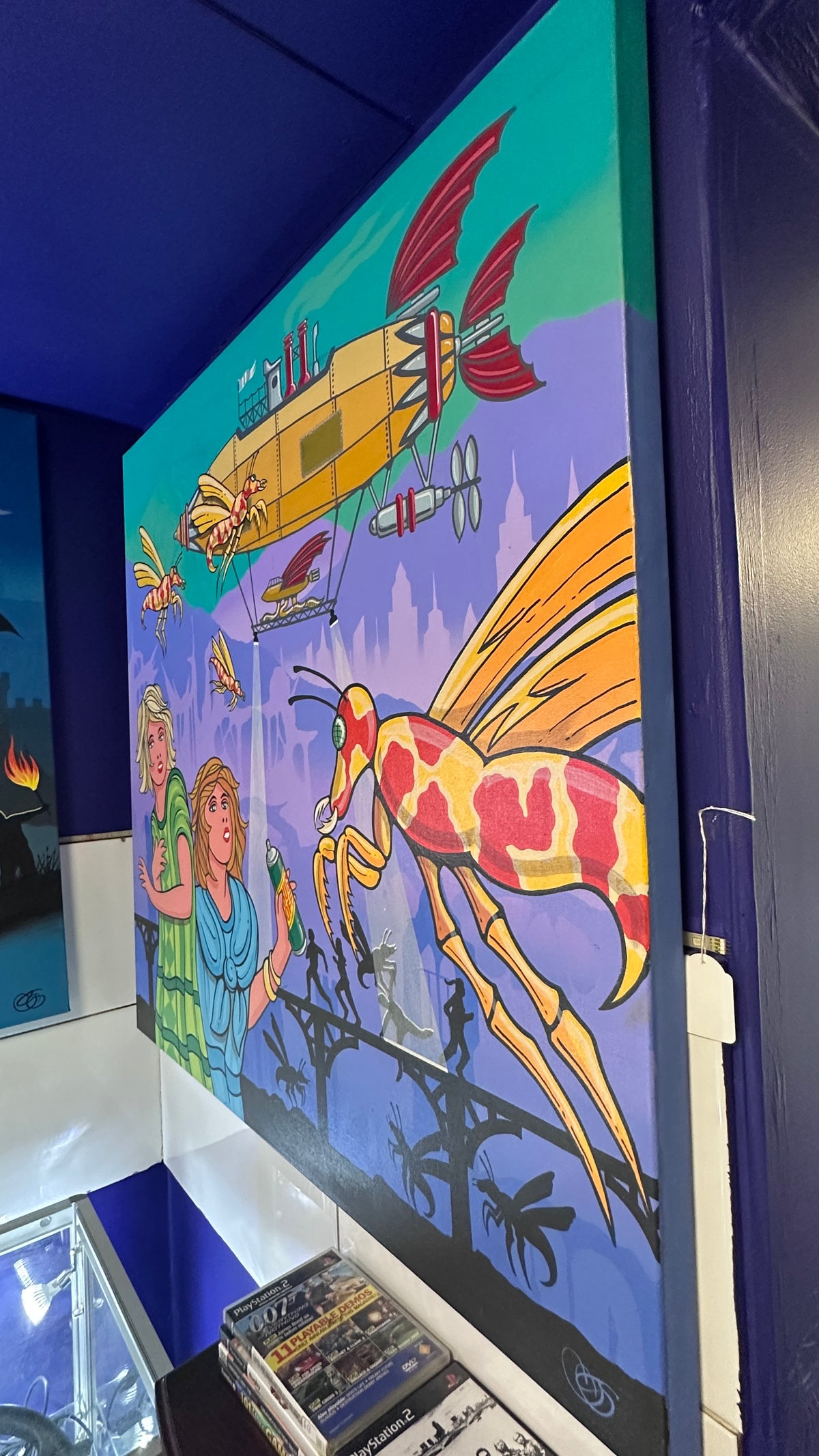 Original Painting “Bug Off” signed by artist Graham Shaw, 2018