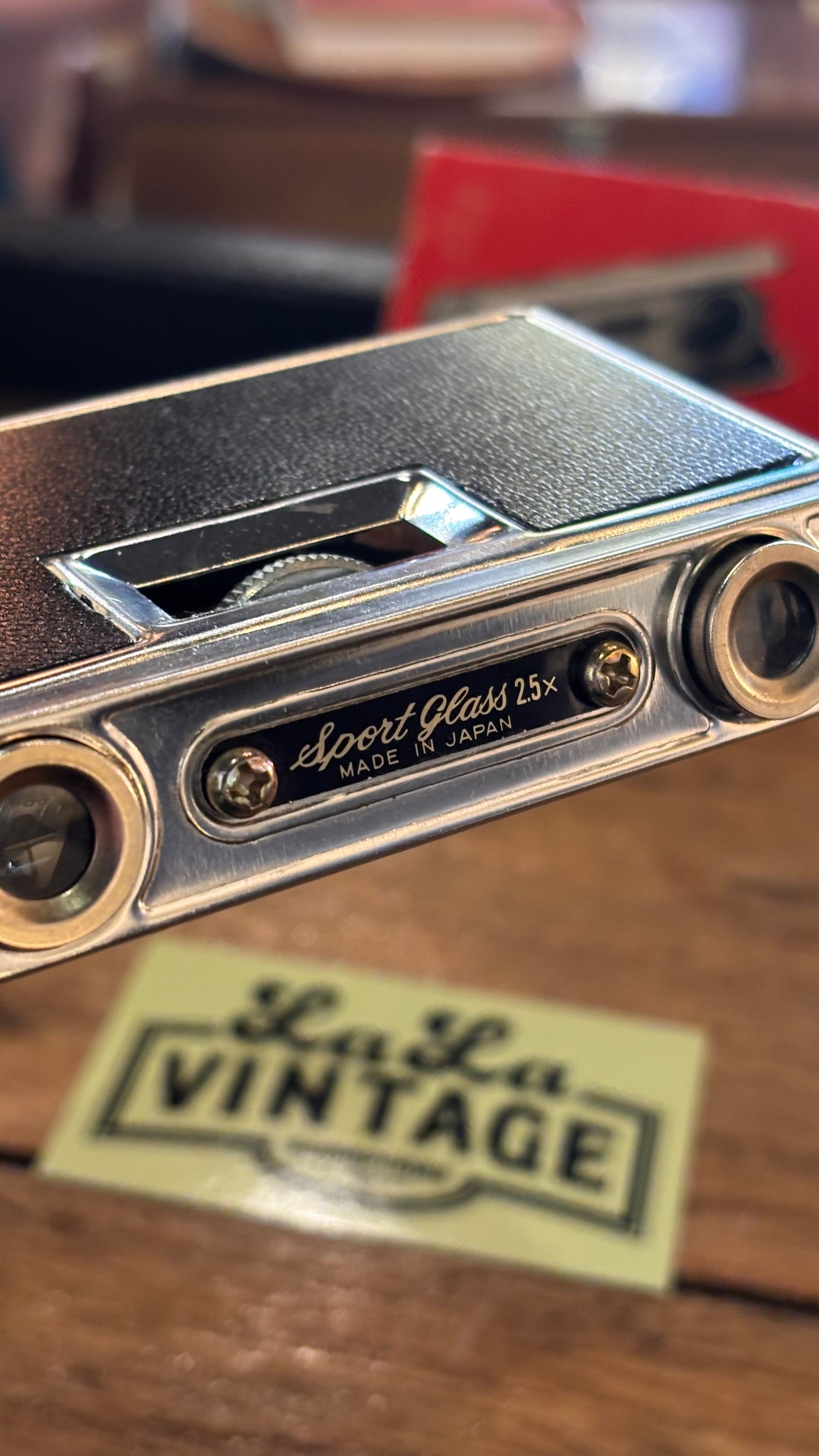 Vintage Japanese Pocket Binoculars – 2.5x25 Sport Glass with Original Box