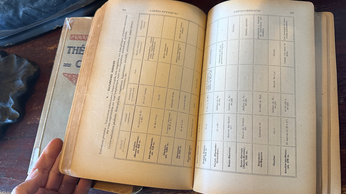 Antique 1920s French Medical Books - Thérapeutique Clinique by Dr. A. Martinet (Vols 1 & 2 Complete Set)