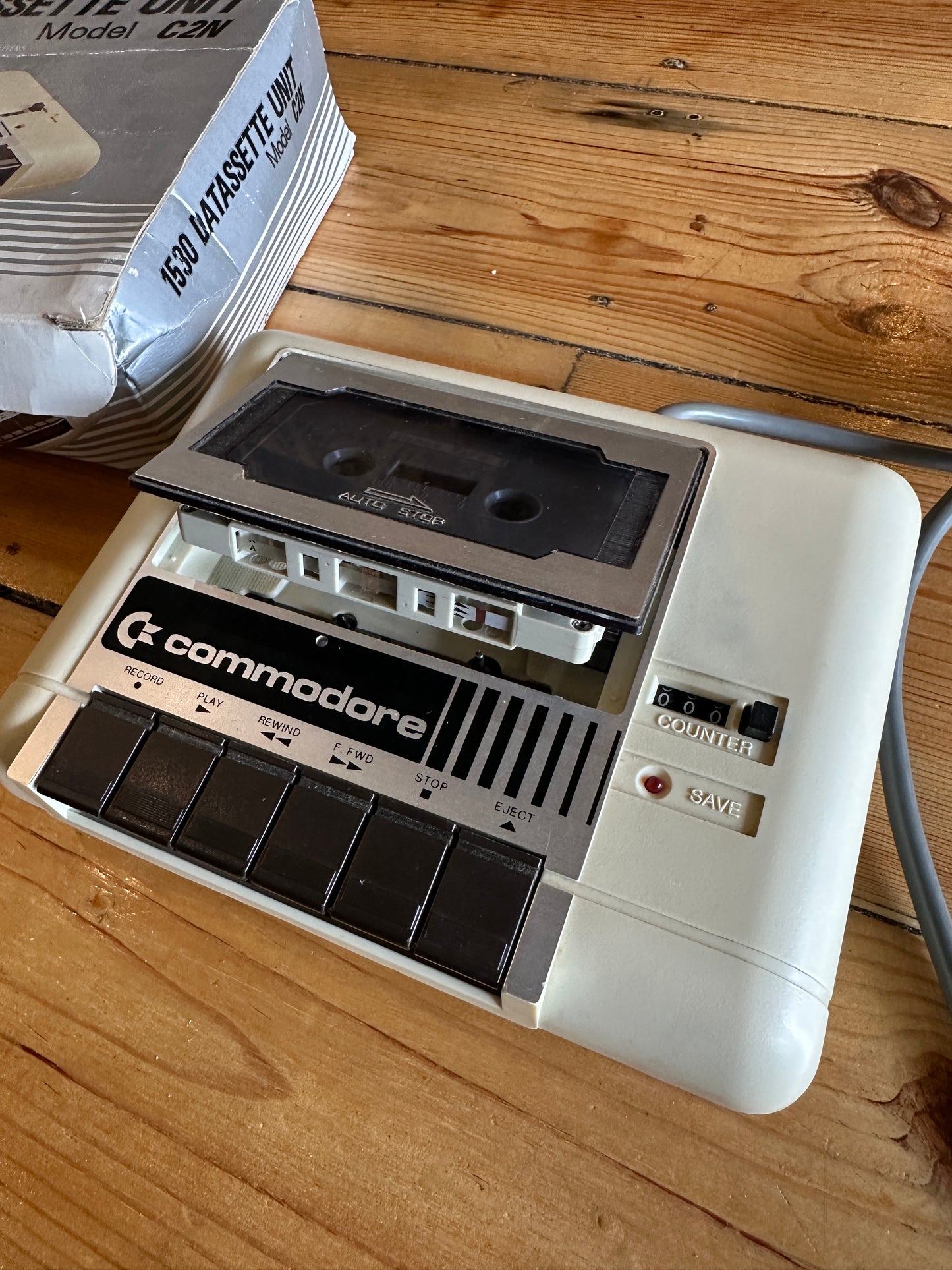 Vintage Commodore 1530 Datasette Unit, Model C2N with Original Box