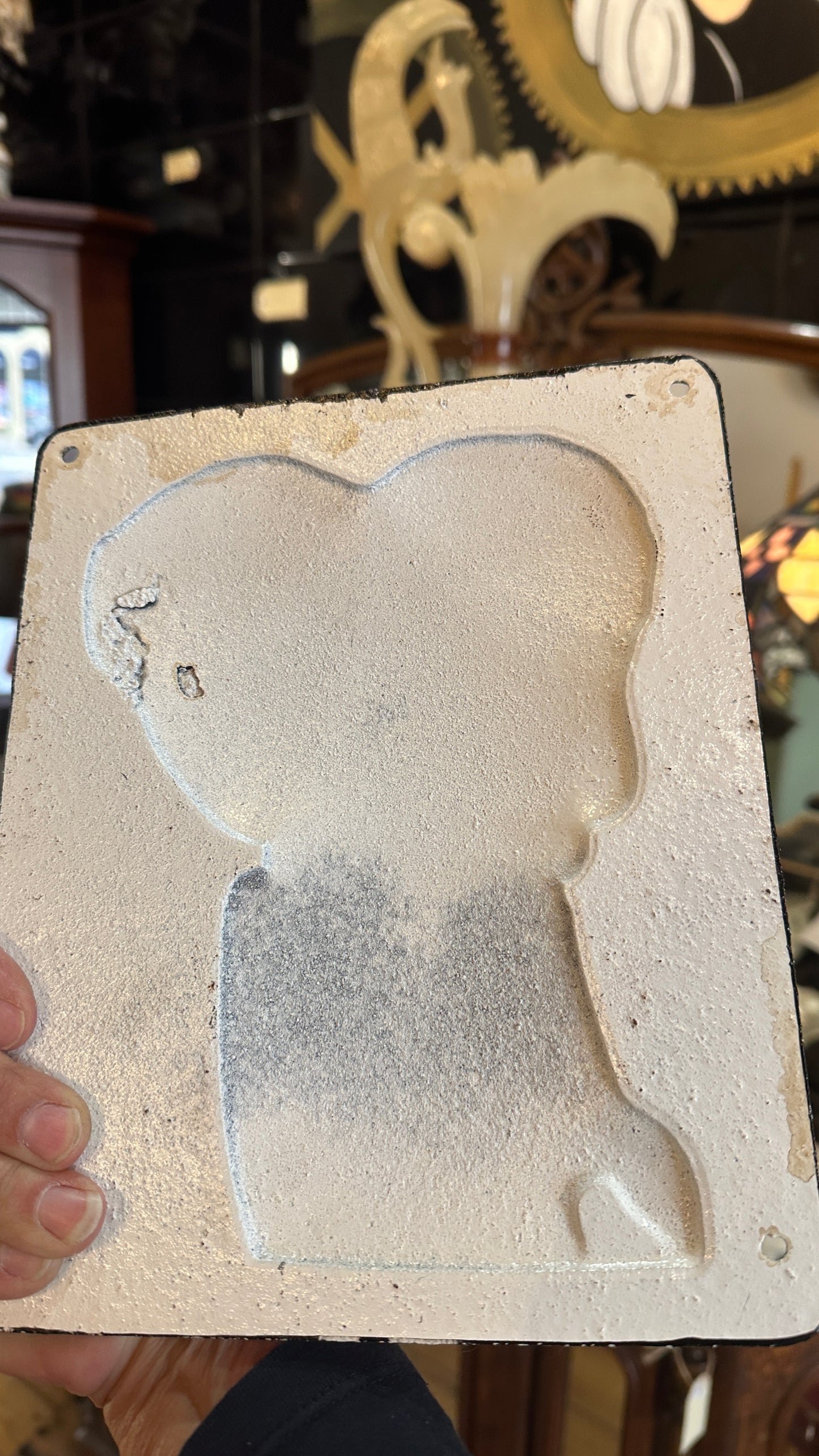 Cast Iron Betty Boop Drinking Coke Sign
