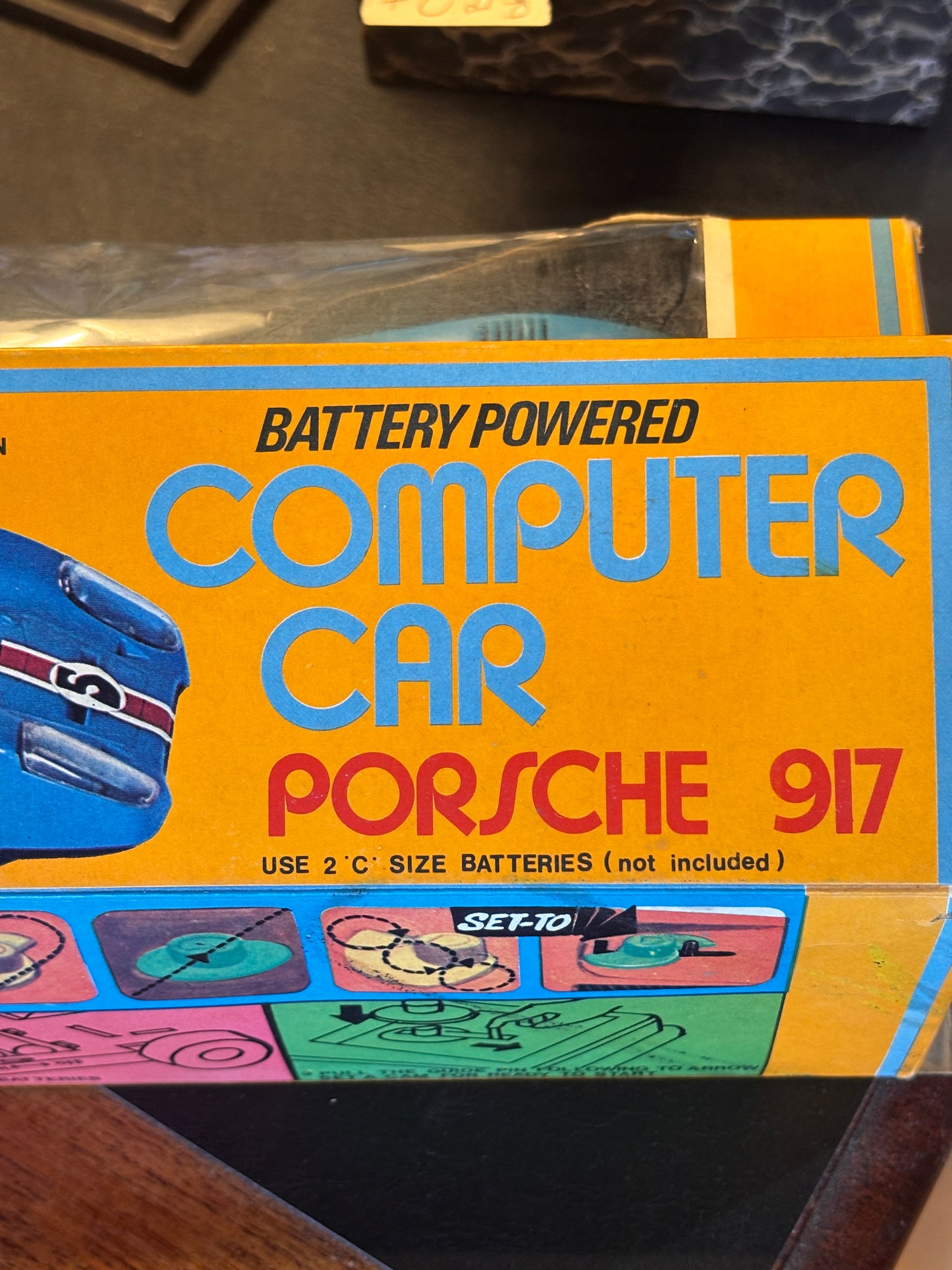 Vintage Radio Shack Battery Powered Computer Car Porsche 917 – Made in Hong Kong – Boxed 1970s