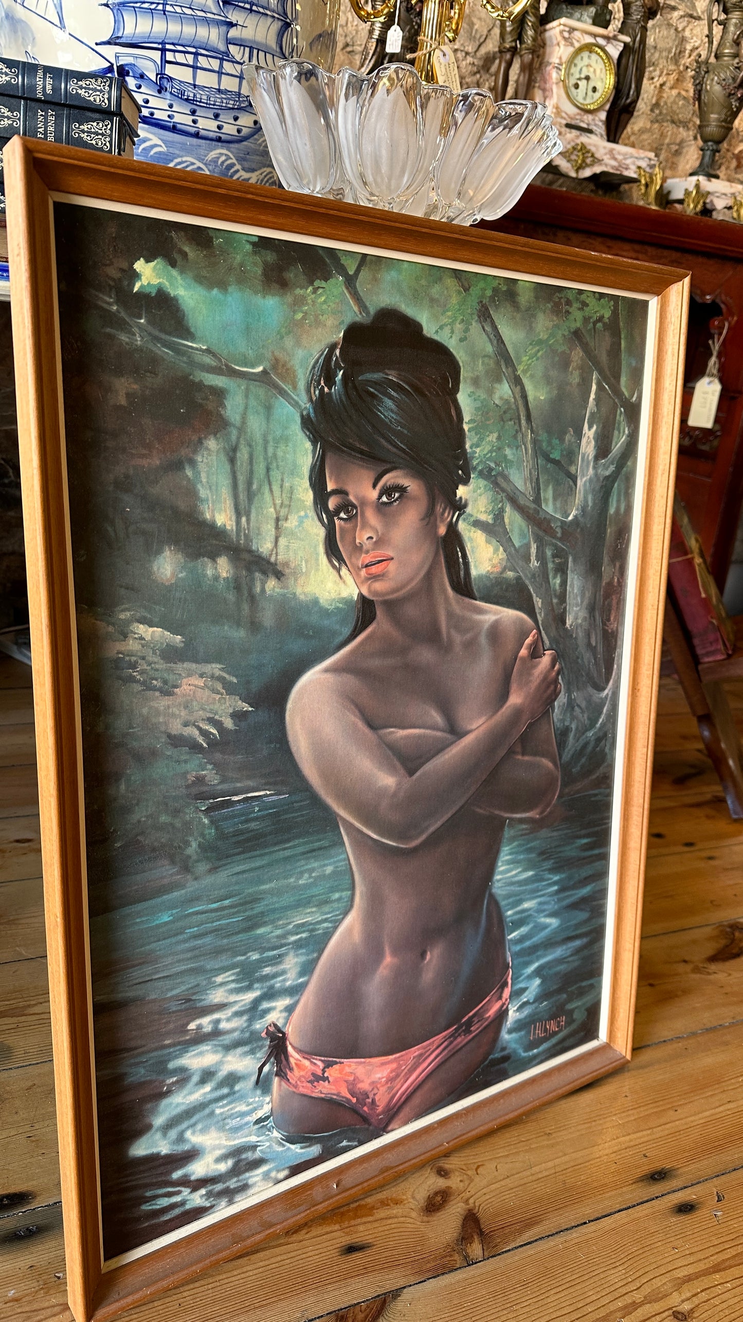 Vintage J.H. Lynch “The Nymph” Framed Print – c.1960s