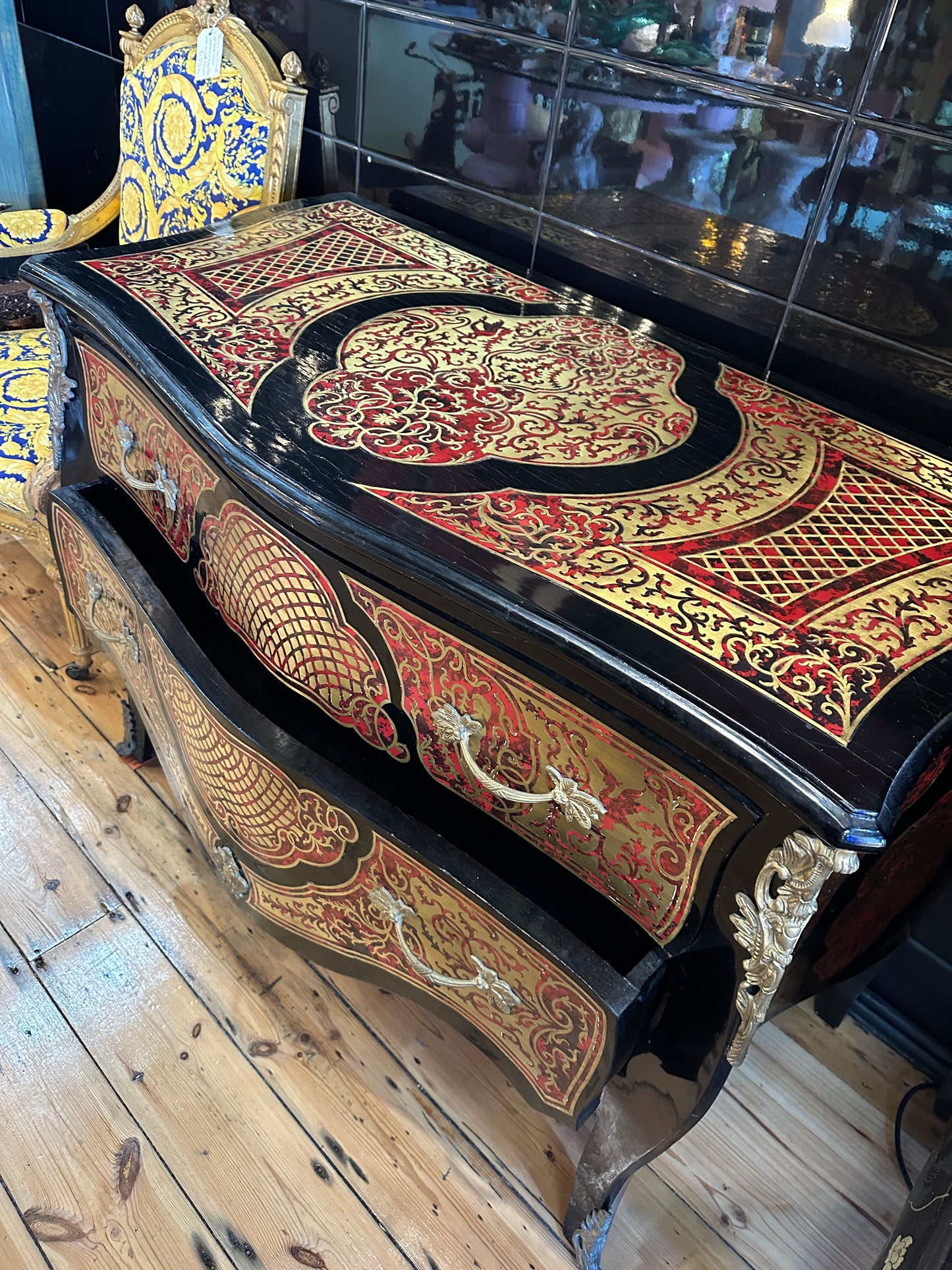 Baroque Boulle/ Louis XIV style chest of drawers or commode