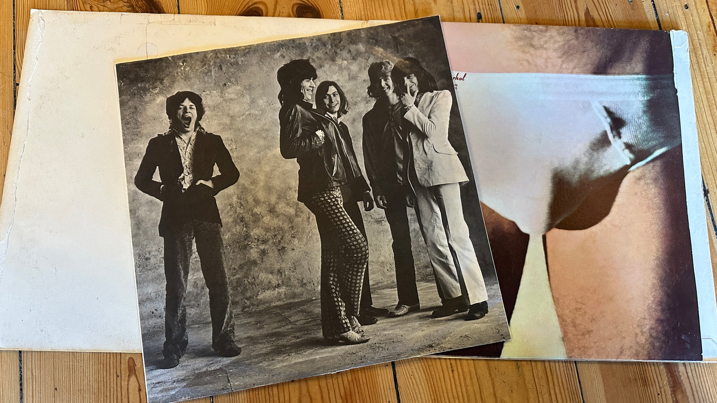 Rolling Stones vinyl “Sticky Fingers”featuring the iconic Andy Warhol design