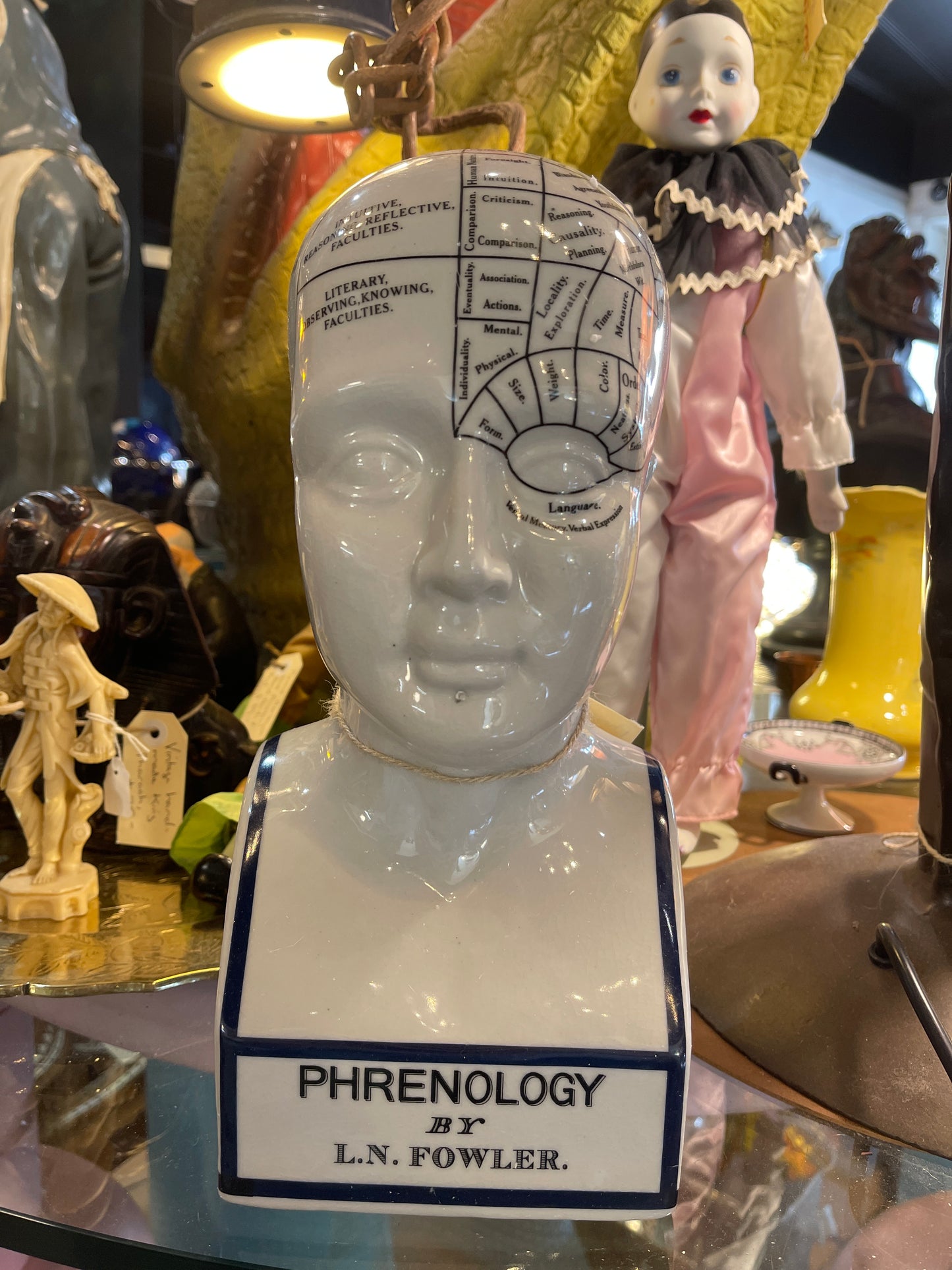 Phrenology By L.N. Fowler Large Ceramic Head