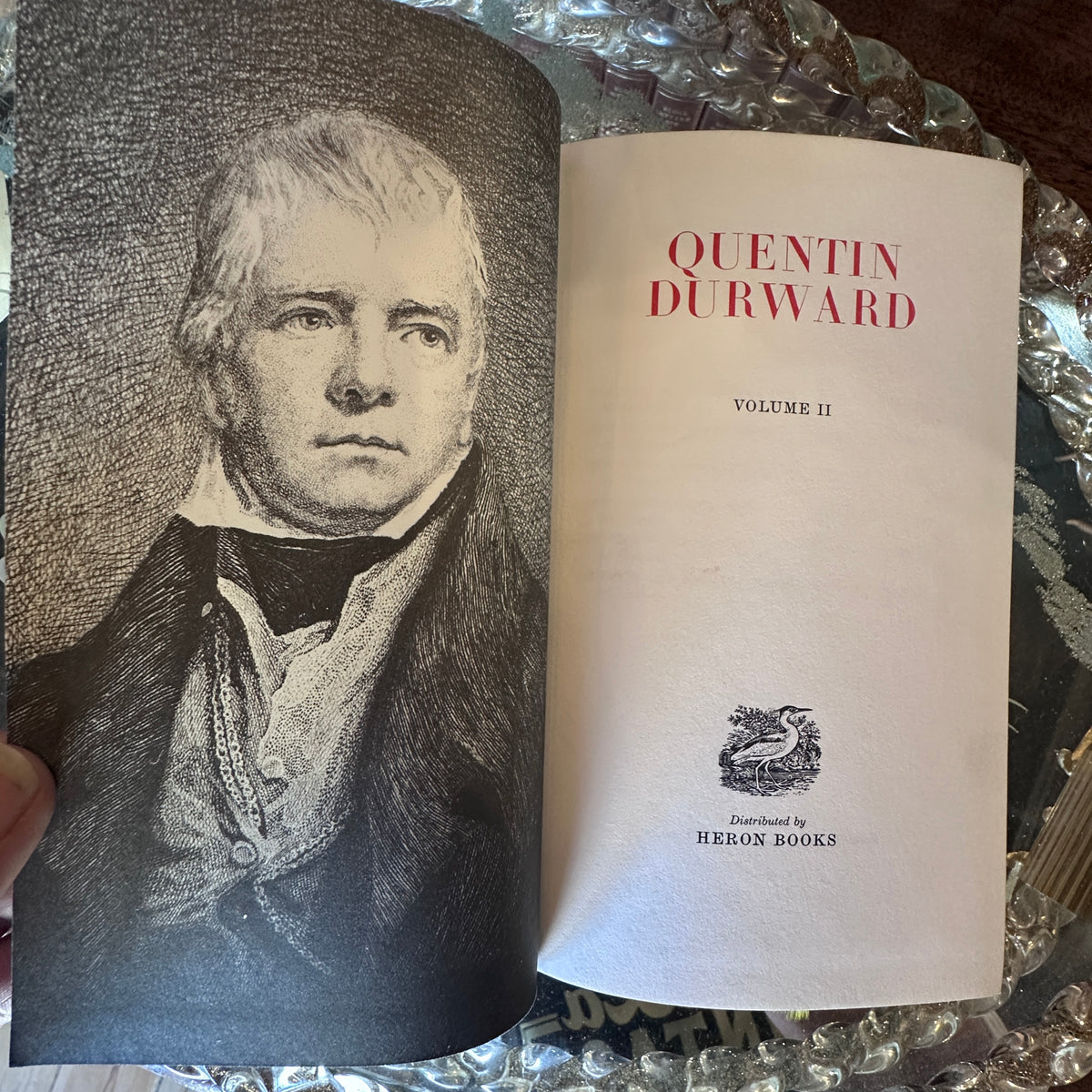 Vintage collection of Sir Walter Scott novels published by Heron Books, London