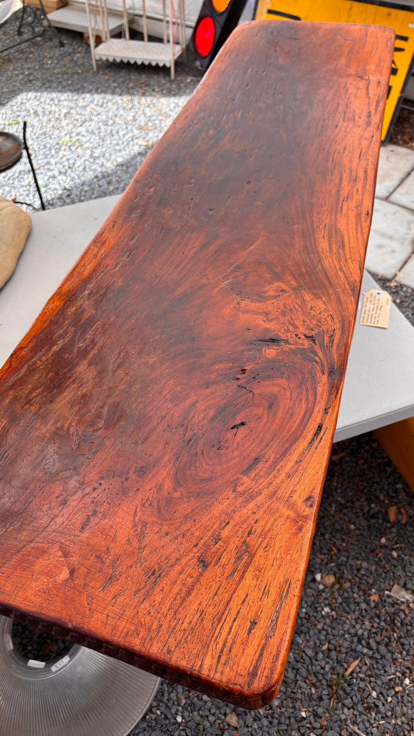 Vintage Papua New Guinea Crocodile Carved Coffee Table – Handcrafted Tribal Art