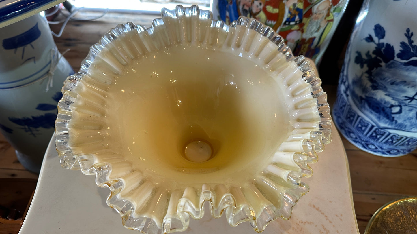 Vintage Fenton Art Glass Bowl, Mid Century