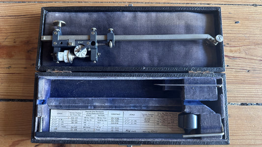 Vintage Stanley Allbrit Compensating Polar Planimeter Drafting Map Tool with Case