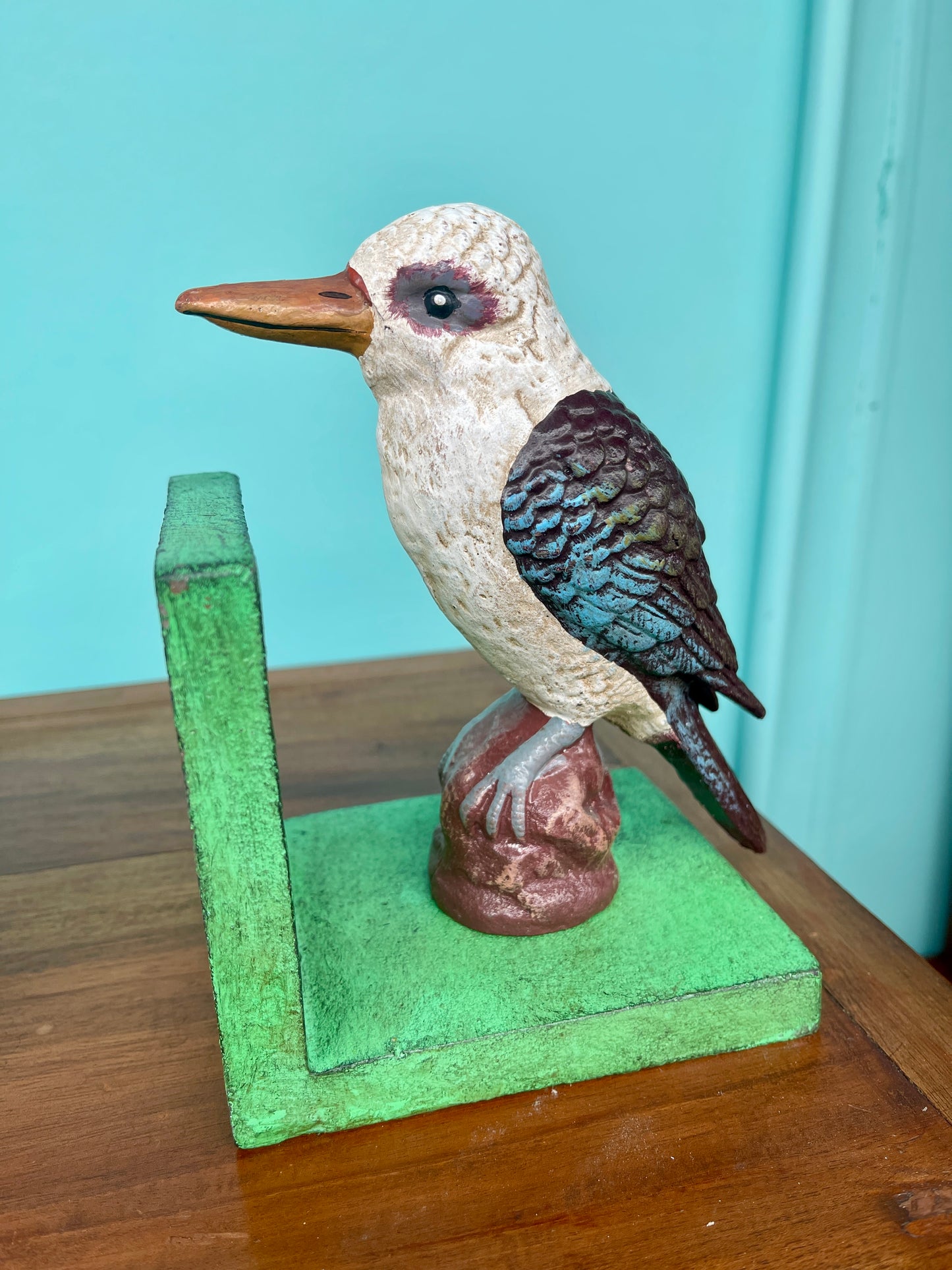 Cast Iron Kookaburra Bird Bookends