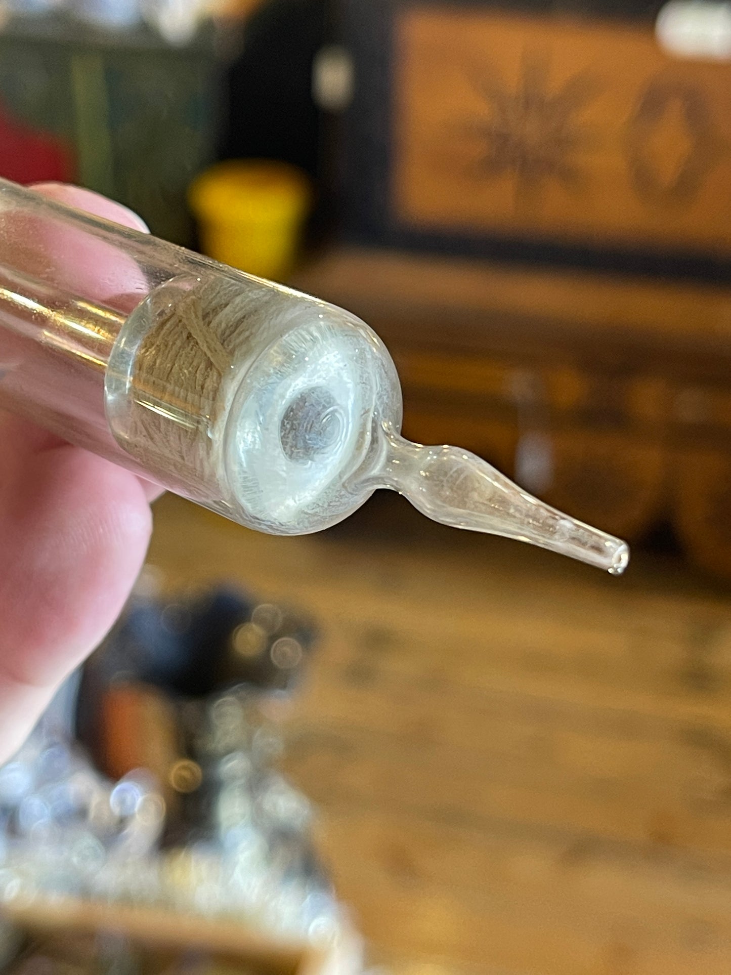 Vintage Glass Syringe in Original Box - 1 oz Male - Circa 1930s-1950s