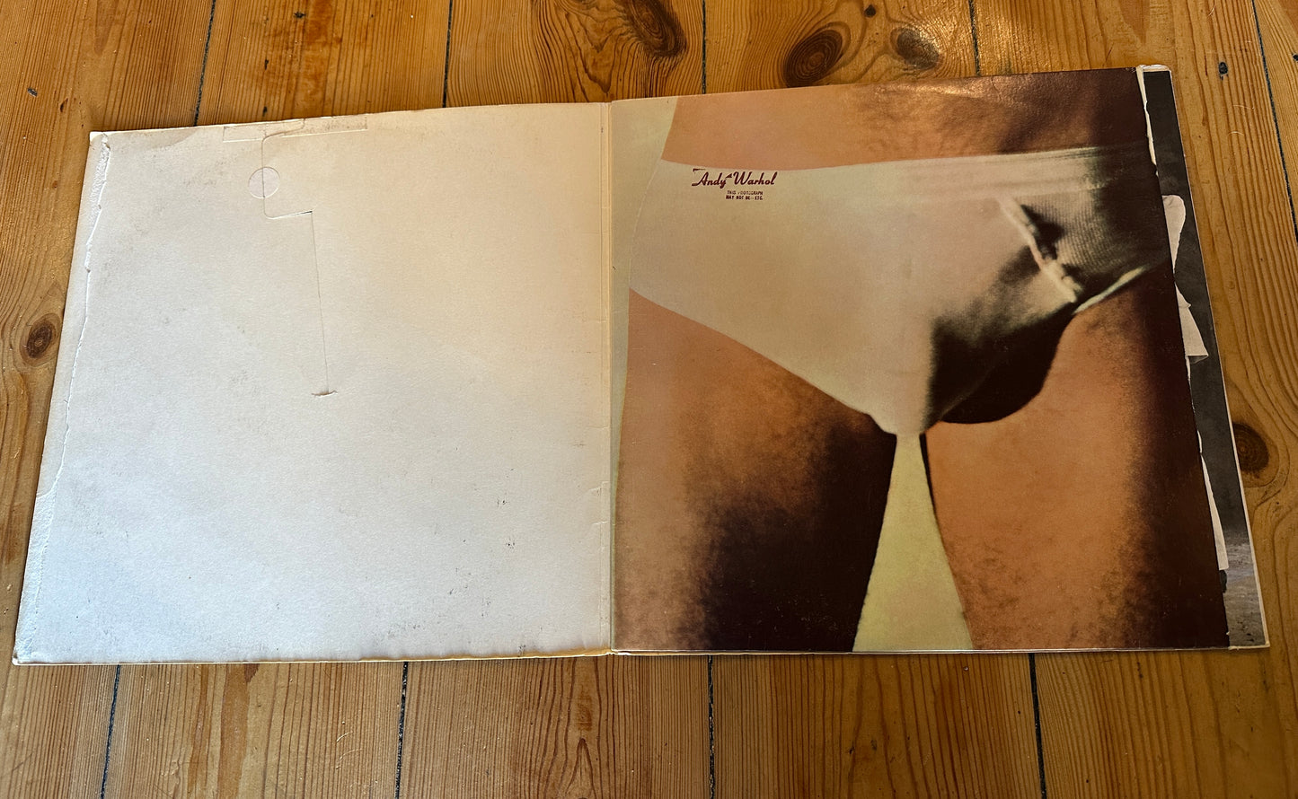 Rolling Stones vinyl “Sticky Fingers”featuring the iconic Andy Warhol design