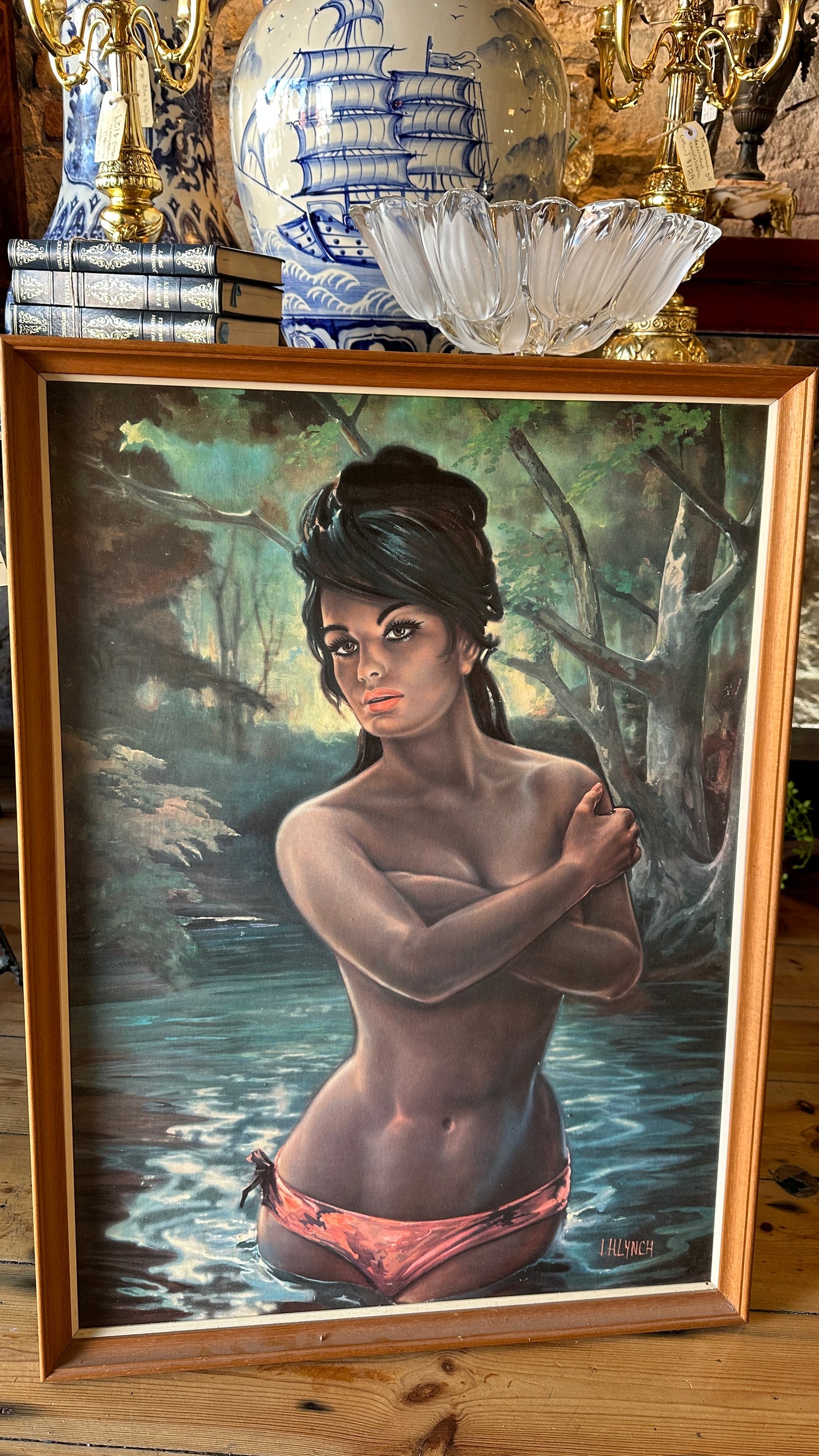 Vintage J.H. Lynch “The Nymph” Framed Print – c.1960s