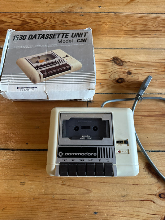 Vintage Commodore 1530 Datasette Unit, Model C2N with Original Box