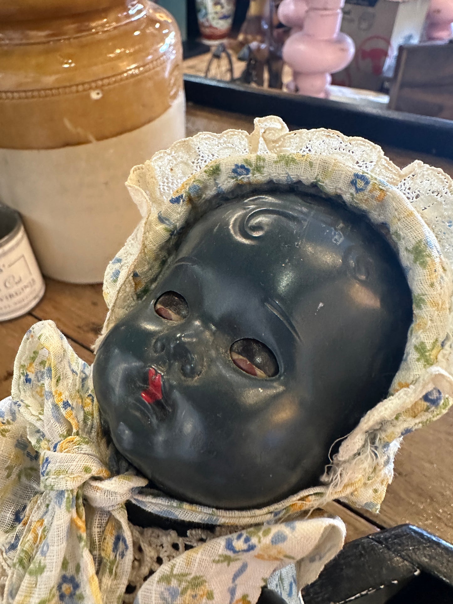 Antique Black Baby Doll, circa 1950s.