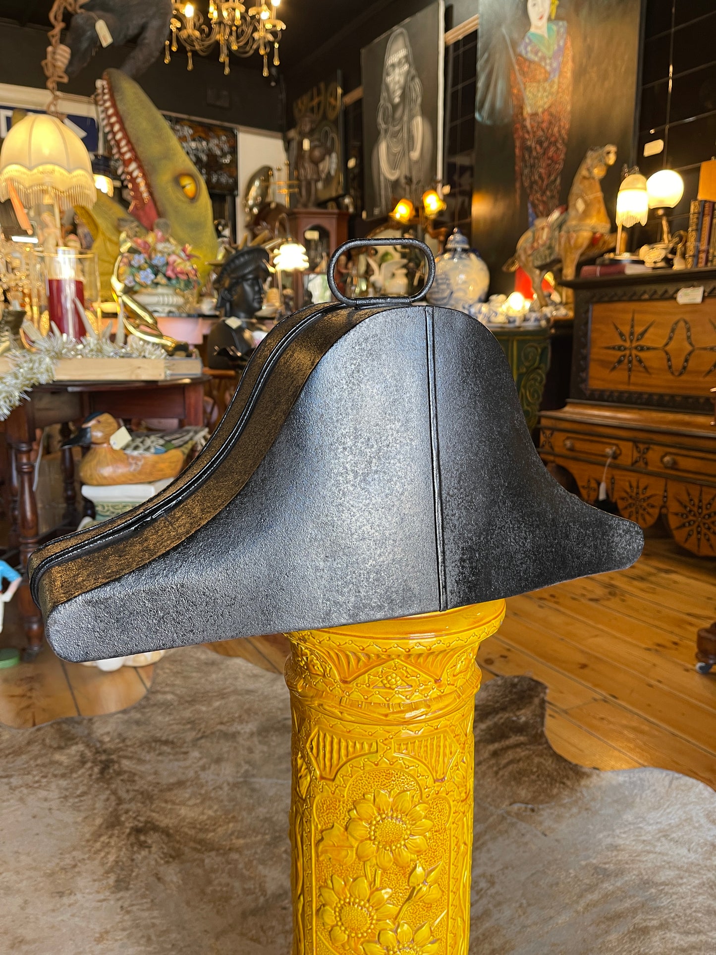 Early Australian Navy Bicorn Hat c.1860–1900 & Original Case – E. Cutler Military Tailor London