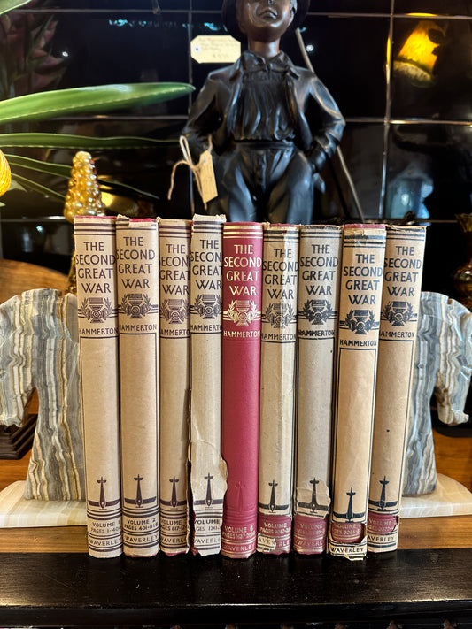 THE SECOND GREAT WAR, Complete Set (9 Volumes) Edited by Hammerton and Gwynn